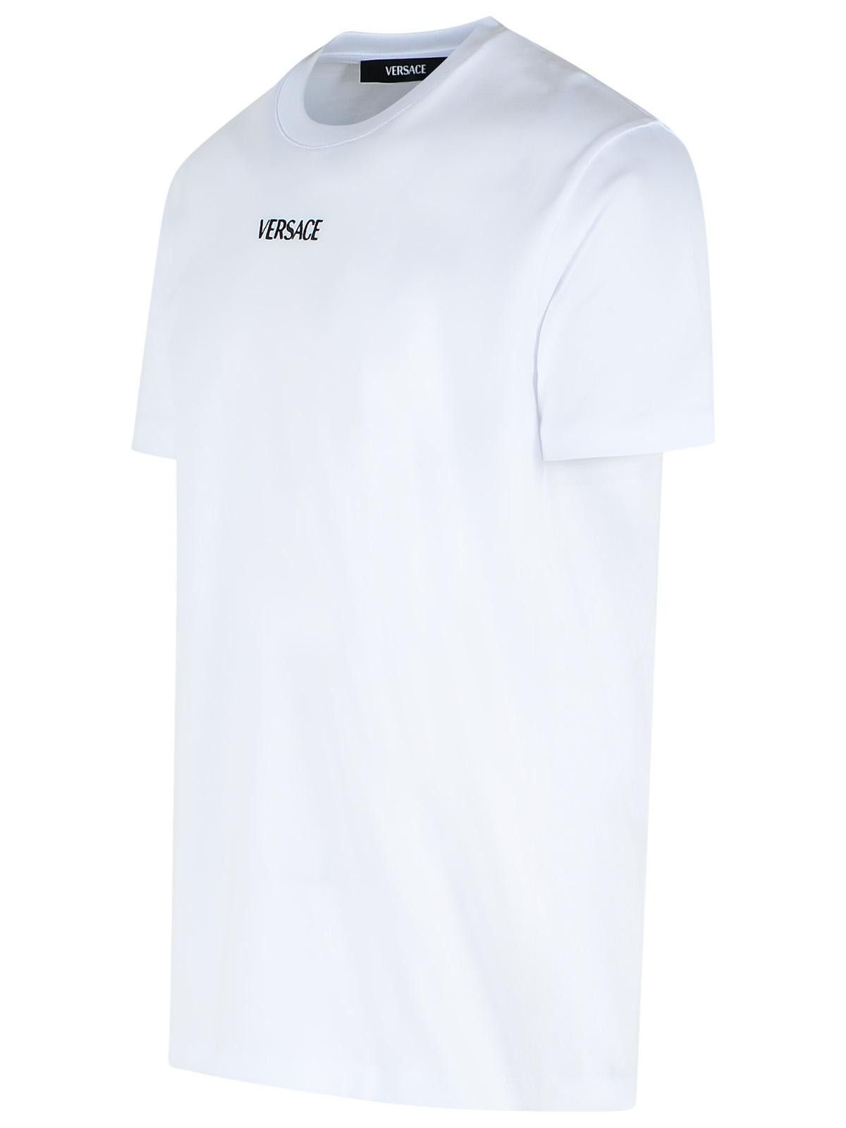 Versace VERSACE White Cotton T-Shirt Size US L / EU 52-54 / 3 - 2 Thumbnail