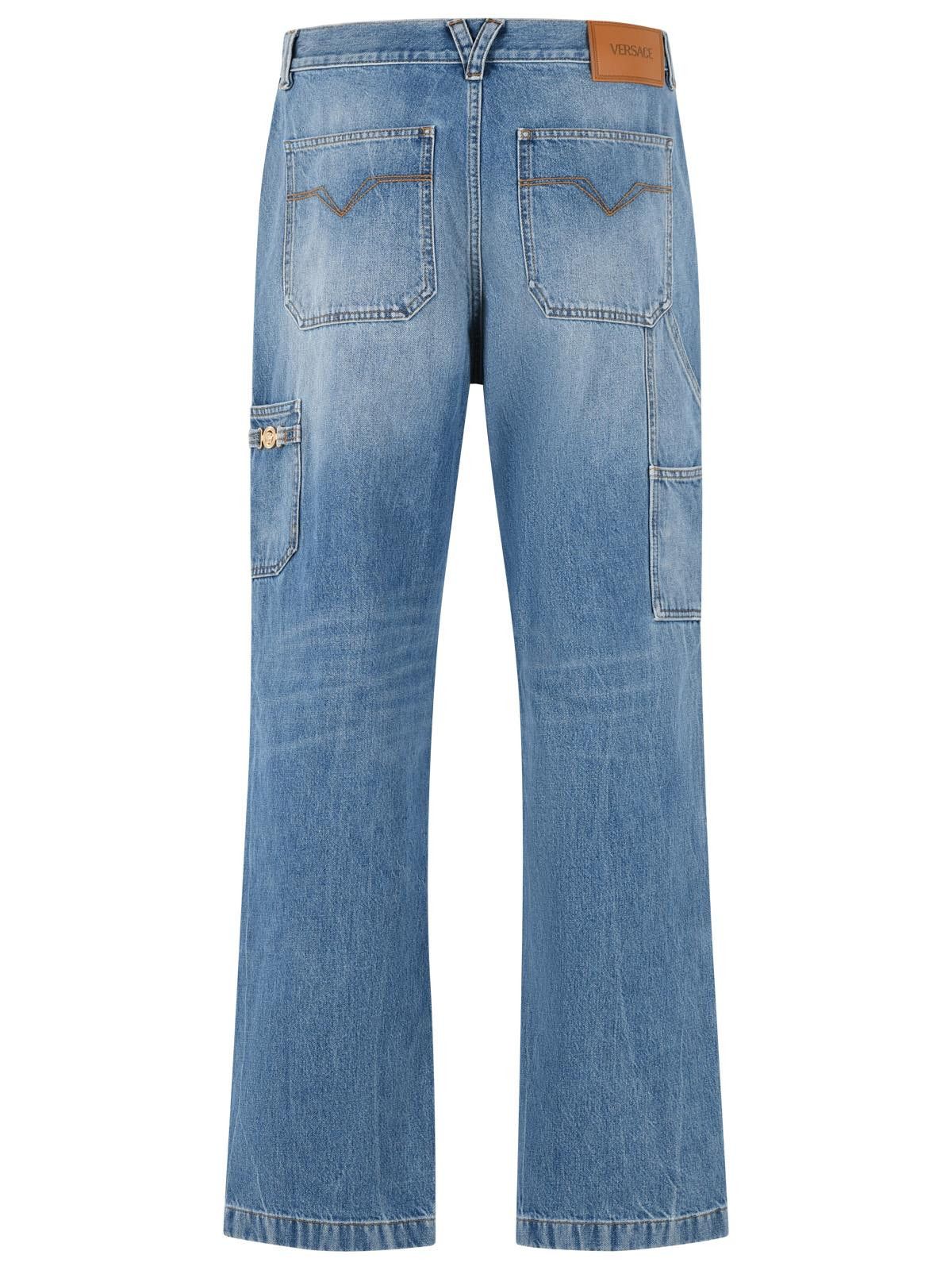 Versace VERSACE 'Carpenter' Light Blue Denim Jeans Size US 31 - 3 Thumbnail