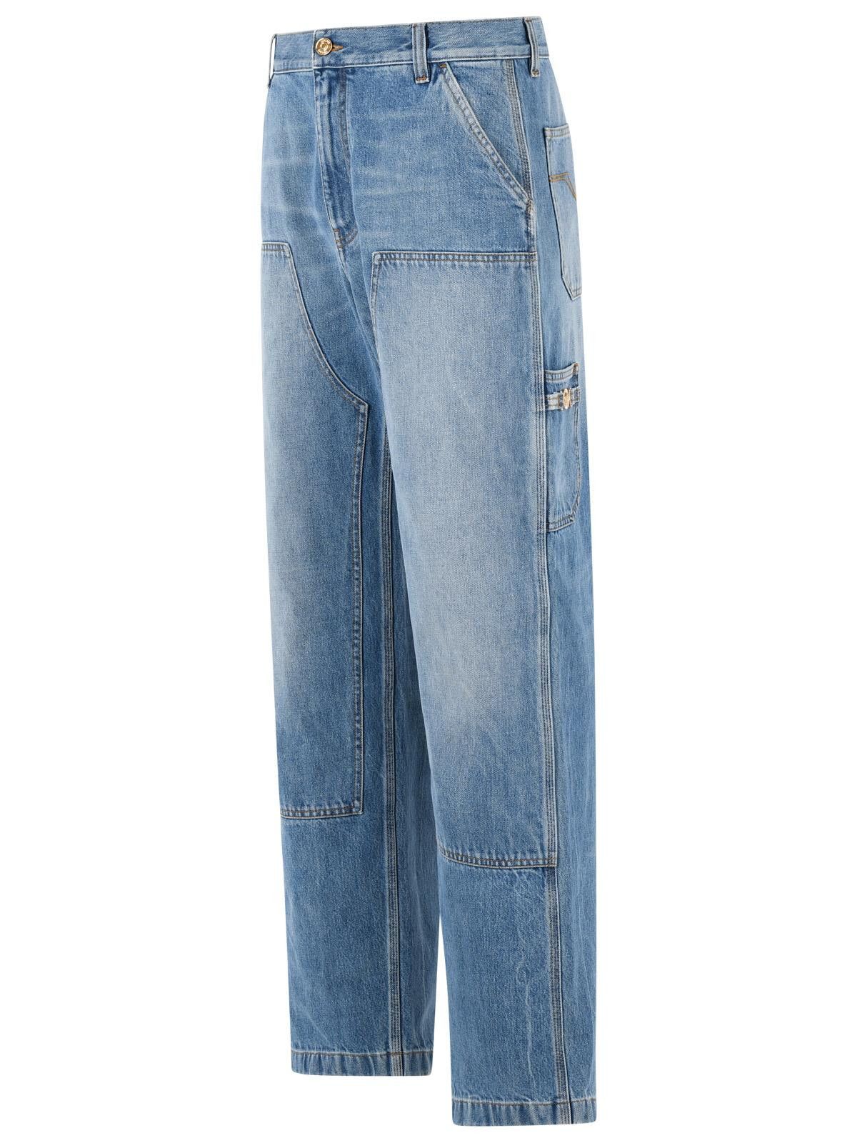 Versace VERSACE 'Carpenter' Light Blue Denim Jeans Size US 32 / EU 48 - 2 Thumbnail