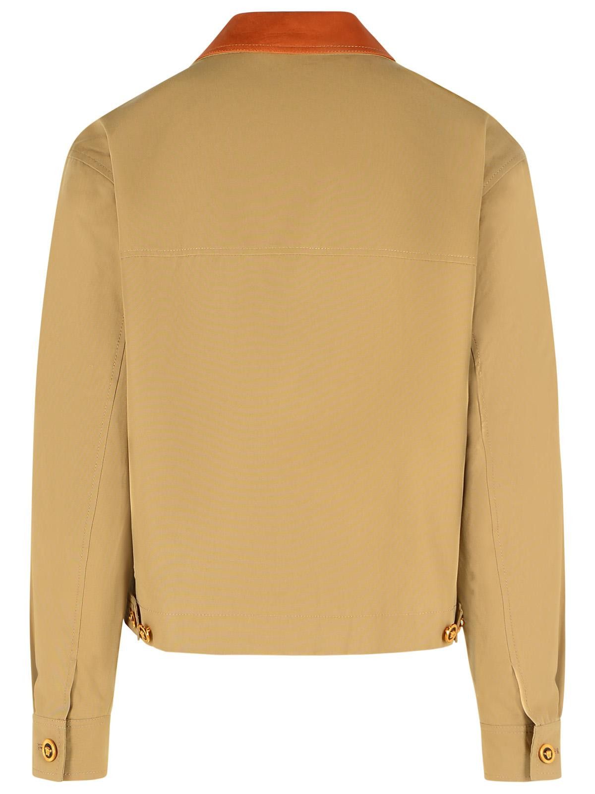Versace VERSACE Beige Cotton Jacket Size US L / EU 52-54 / 3 - 3 Thumbnail