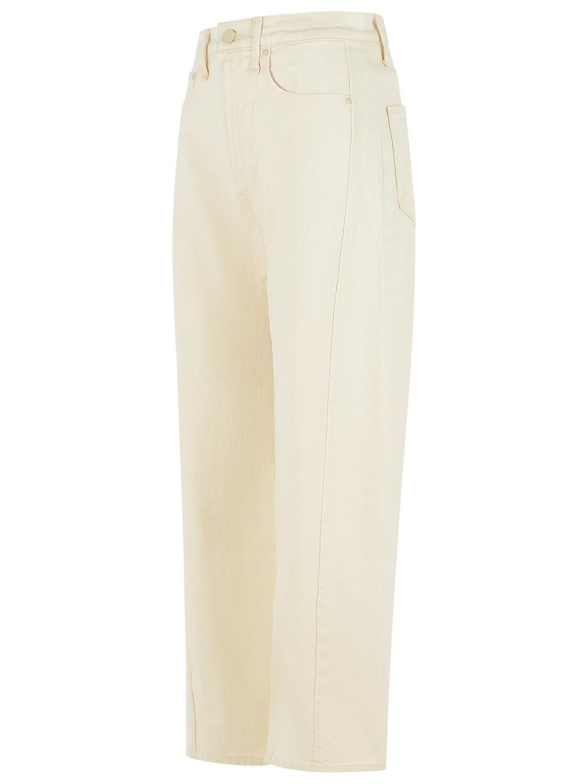 MOTHER MOTHER 'The Half Pipe' Cream Cotton Jeans Size 29" - 2 Thumbnail
