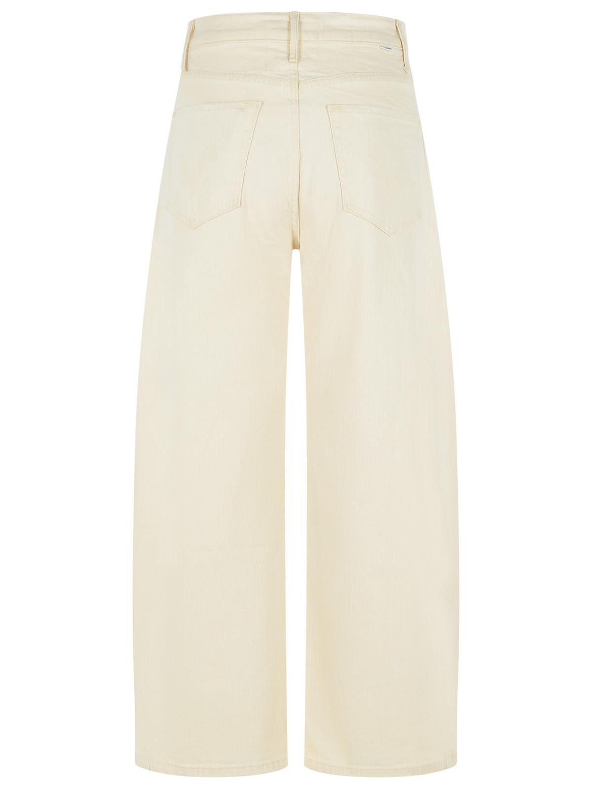 MOTHER MOTHER 'The Half Pipe' Cream Cotton Jeans Size 29" - 3 Thumbnail