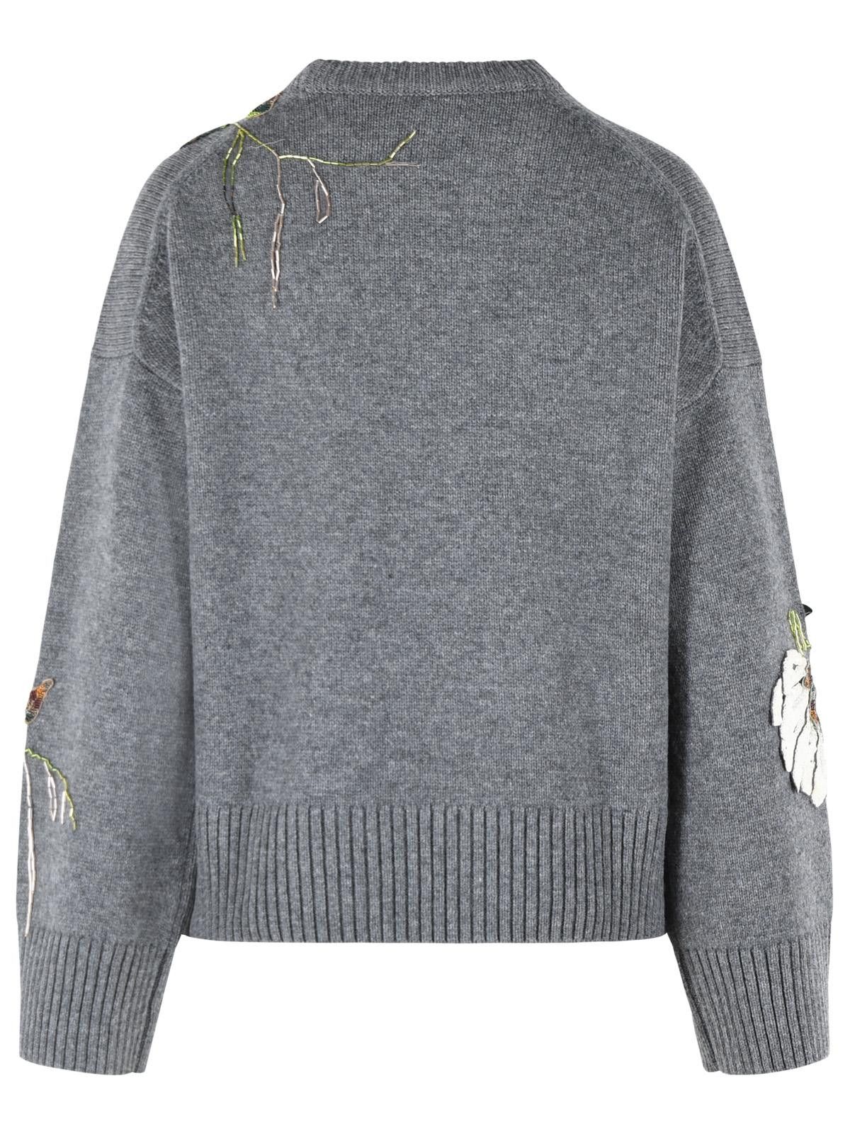 Simkhai SIMKHAI 'Dawna' Grey Wool And Cashmere Sweater Size L / US 10 / IT 46 - 3 Thumbnail