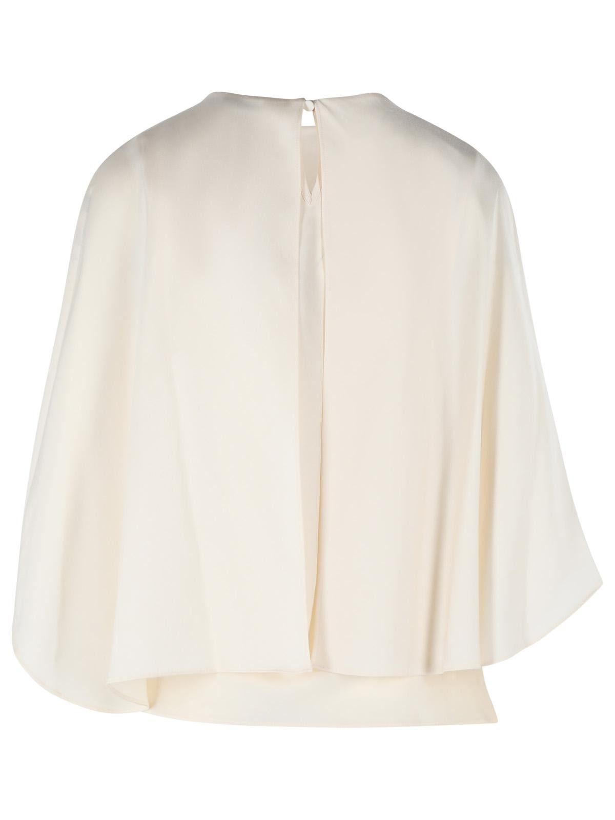 Simkhai SIMKHAI 'Eliora' Blouse In Cream Acetate Blend Size S / US 4 / IT 40 - 3 Thumbnail