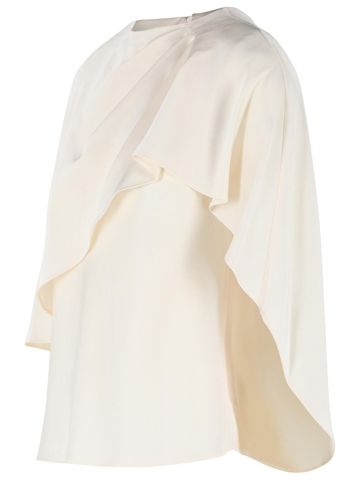 Simkhai SIMKHAI 'Eliora' Blouse In Cream Acetate Blend Size S / US 4 / IT 40 - 2 Thumbnail