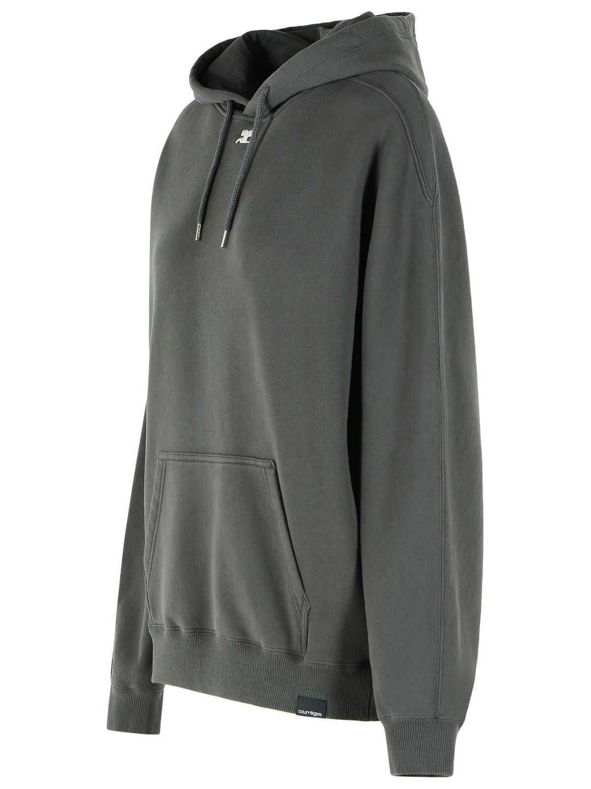 Courreges COURREGES Gray Cotton Sweatshirt Size XS / US 0-2 / IT 36-38 - 2 Thumbnail