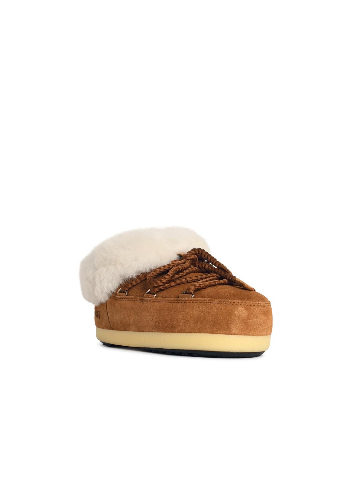 Moon Boot MOONBOOT 'Evx' Cognac Suede Slippers Size US 9 / IT 39 - 2 Thumbnail