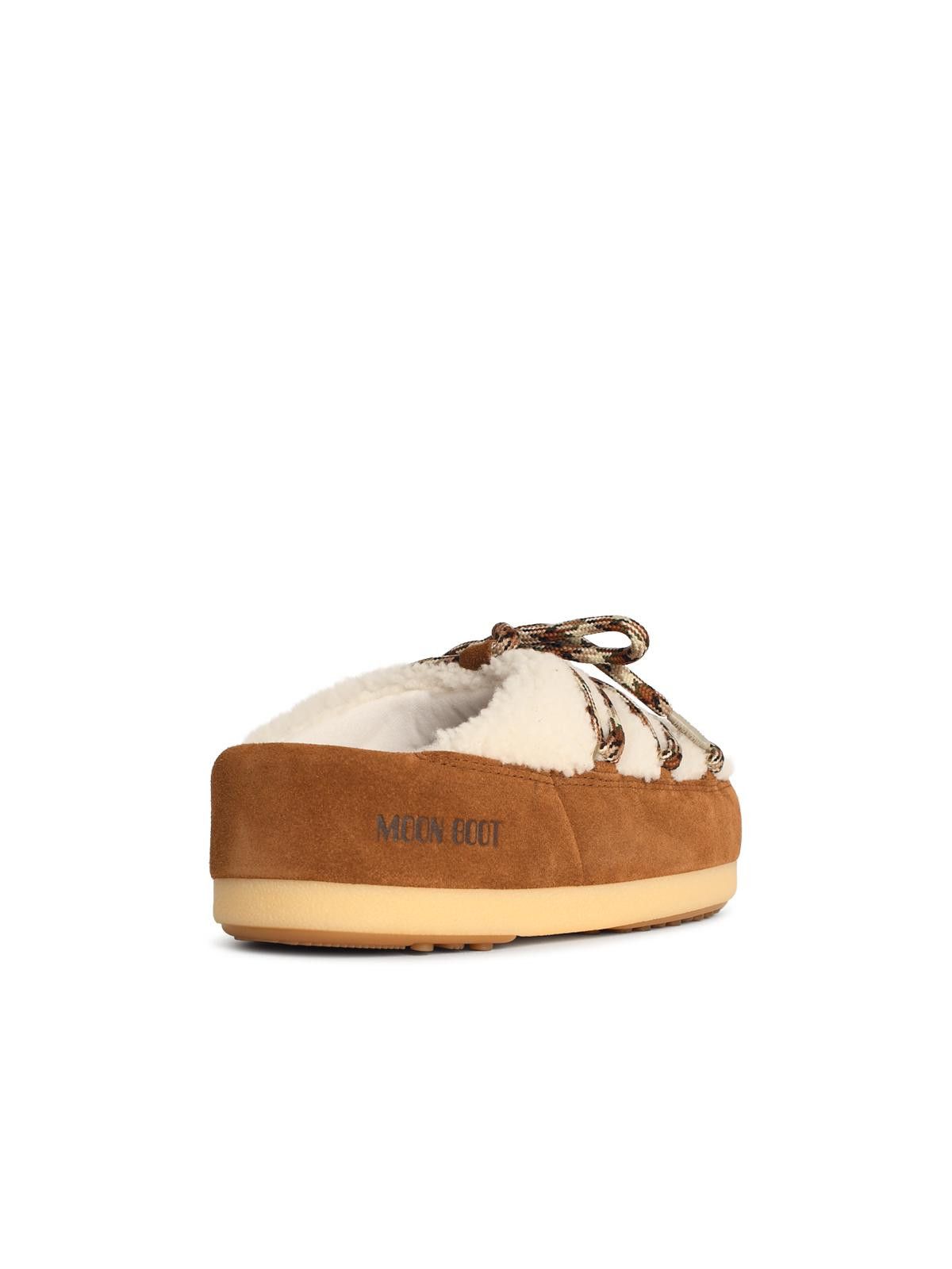 Moon Boot MOONBOOT 'Evx' Slippers In Shearling Whisky Size US 7 / IT 37 - 3 Thumbnail