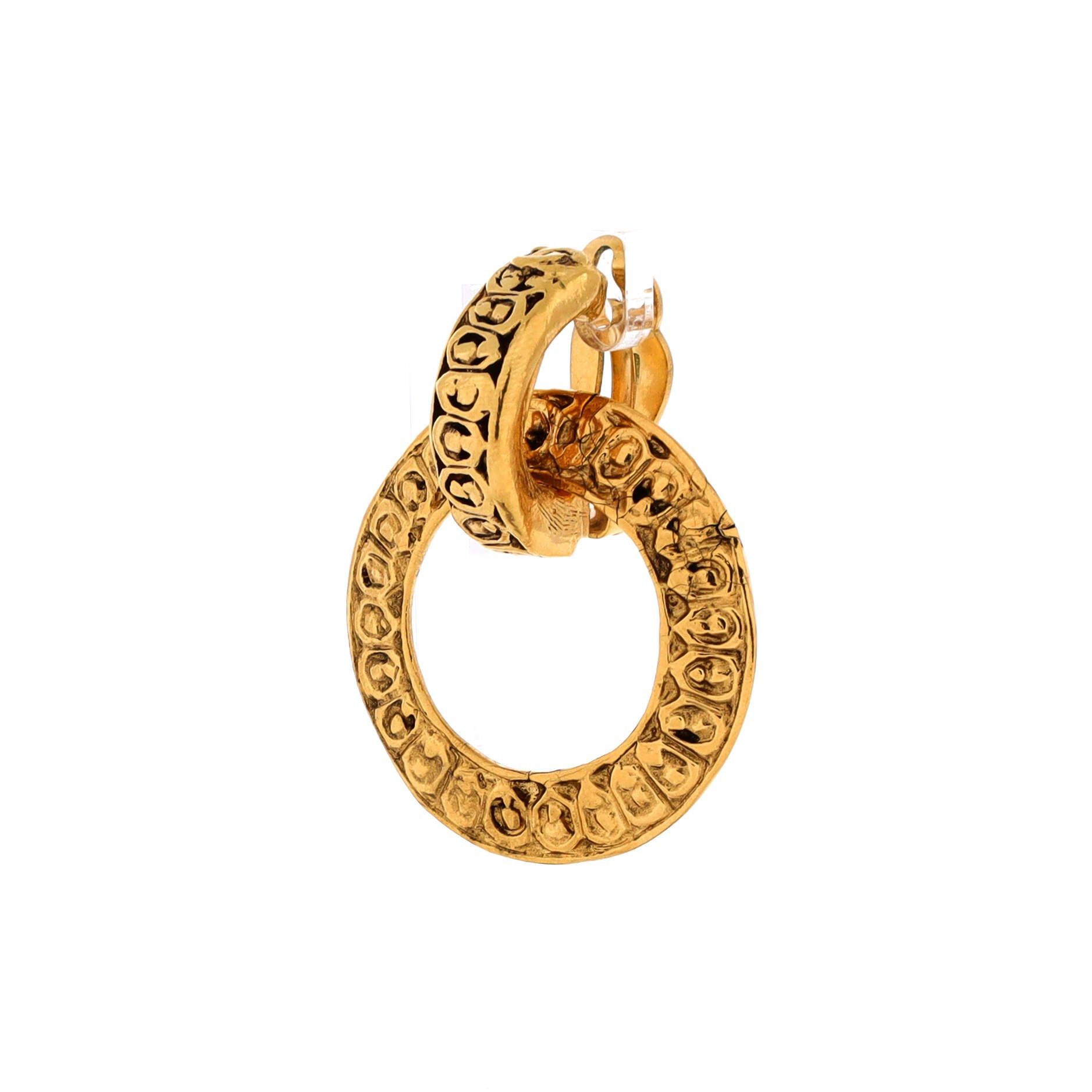Chanel Vintage Multi CC Drop Hoop Clip-On Earrings Size ONE SIZE - 6 Thumbnail