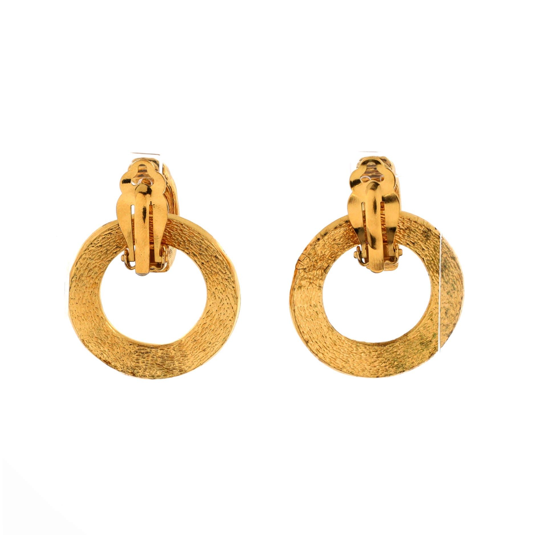Chanel Vintage Multi CC Drop Hoop Clip-On Earrings Size ONE SIZE - 3 Thumbnail