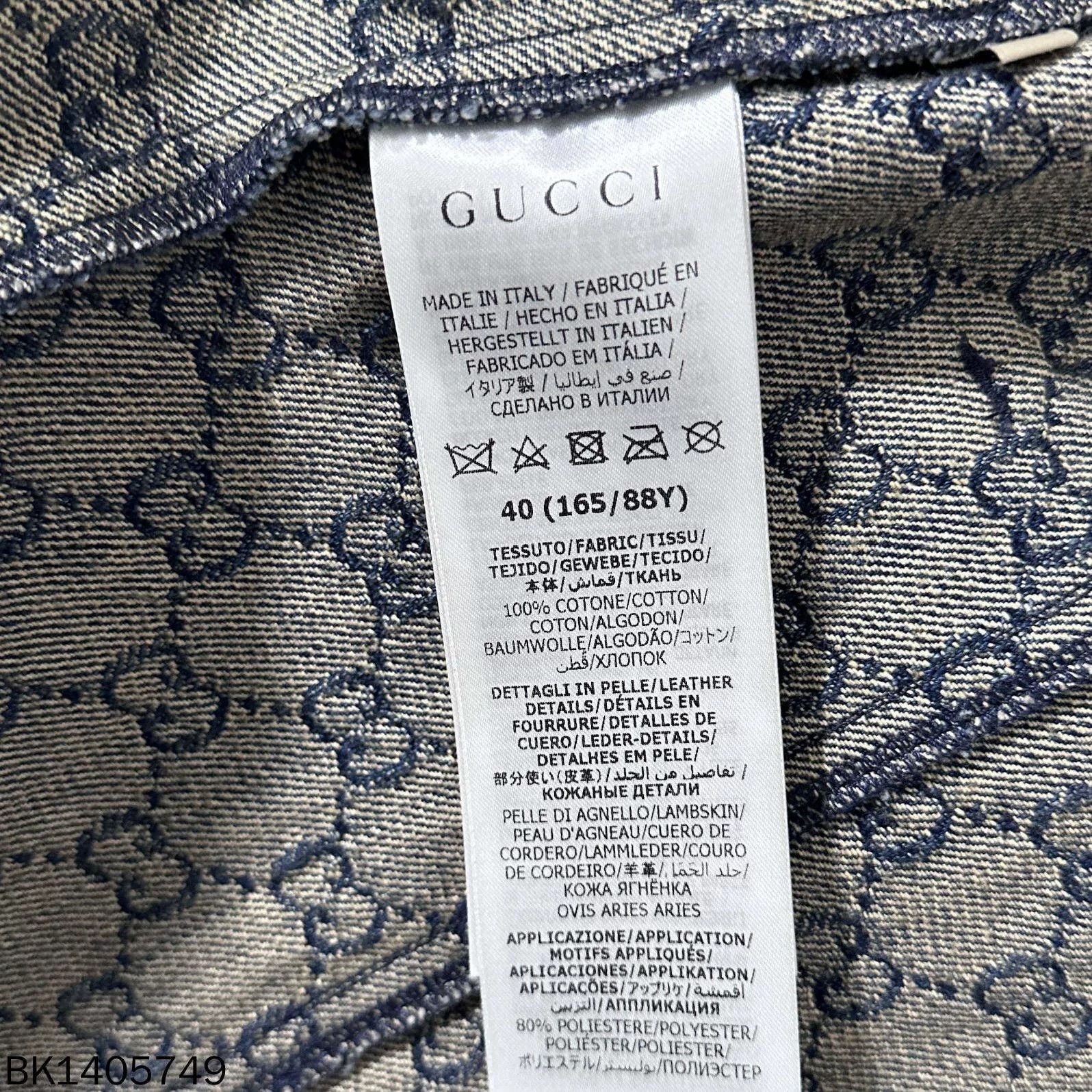 Gucci Gucci Monogram Denim Slim Jacket Size S / US 4 / IT 40 - 6 Thumbnail
