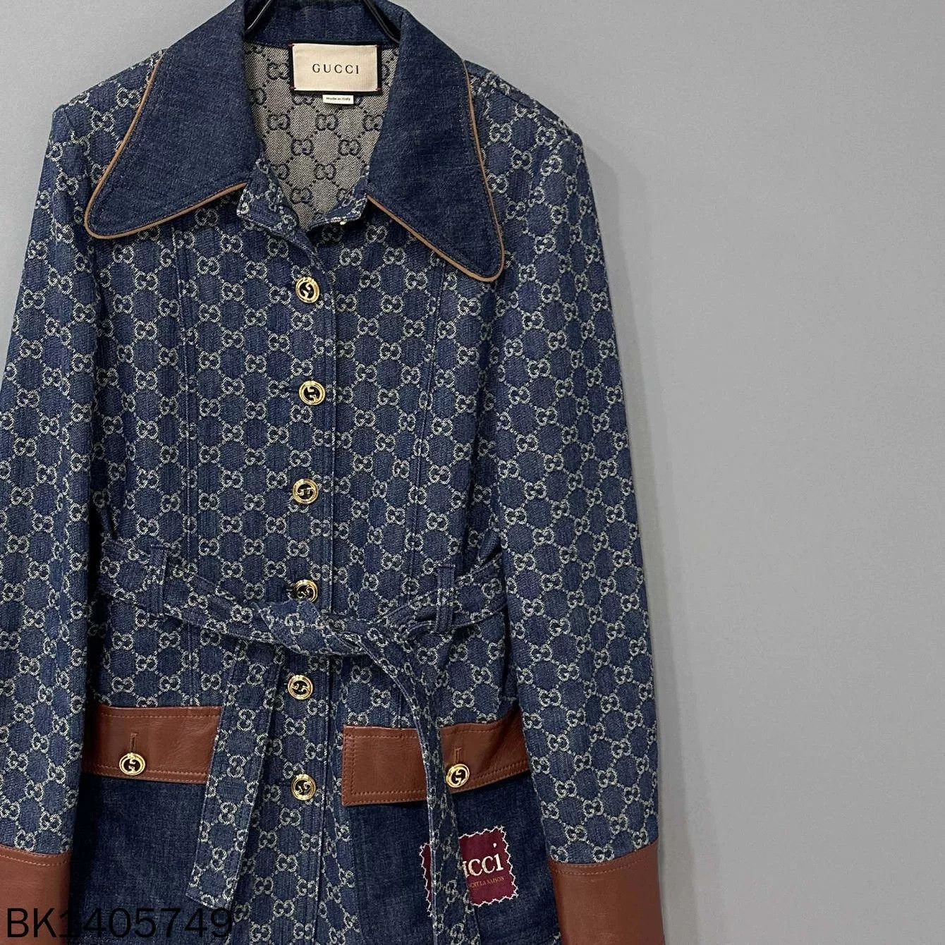 Gucci Gucci Monogram Denim Slim Jacket Size S / US 4 / IT 40 - 2 Thumbnail