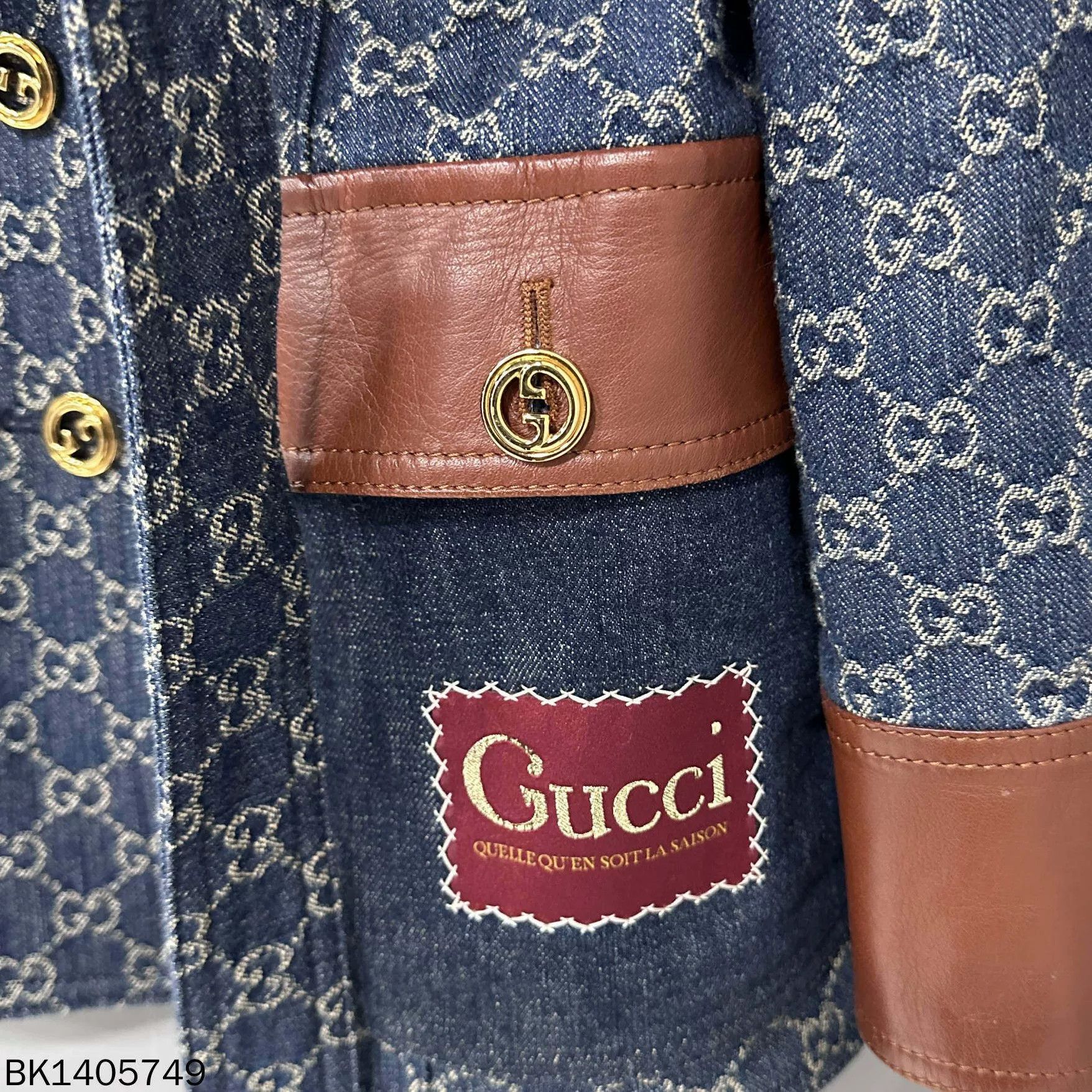 Gucci Gucci Monogram Denim Slim Jacket Size S / US 4 / IT 40 - 3 Thumbnail