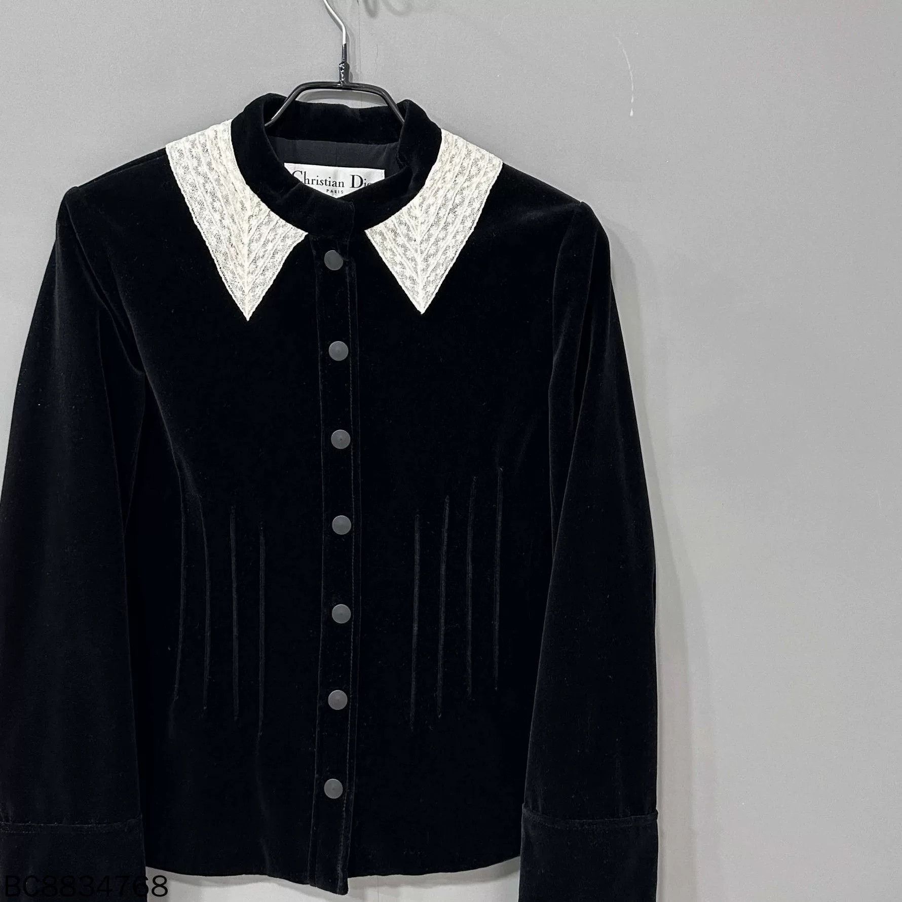 Dior Dior Velvet Lace Collar Coat Size XXS / US 00 / IT 34 - 2 Thumbnail