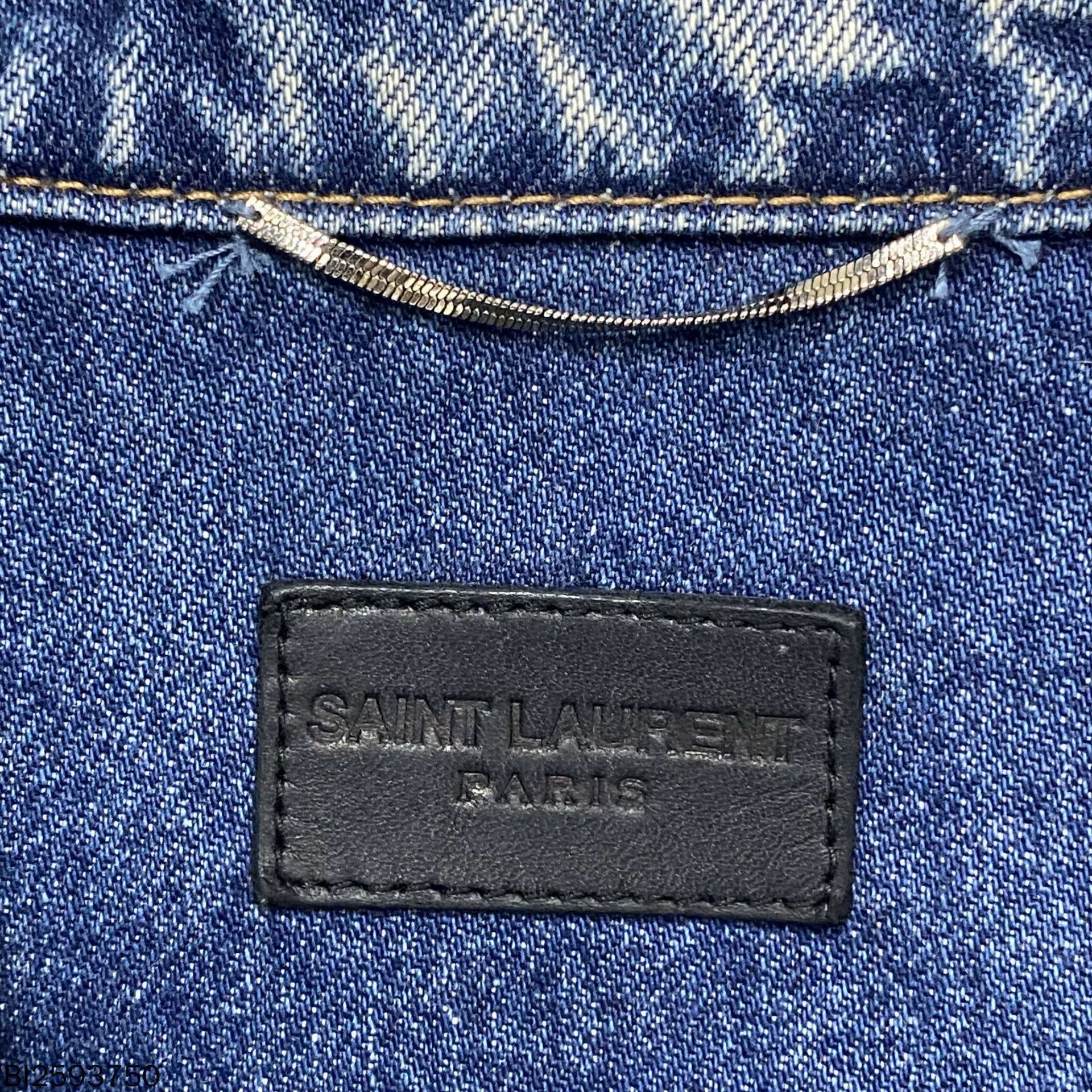 Saint Laurent Paris Embroidered Flamingo Denim Jacket Saint Laurent Size S / US 4 / IT 40 - 5 Thumbnail