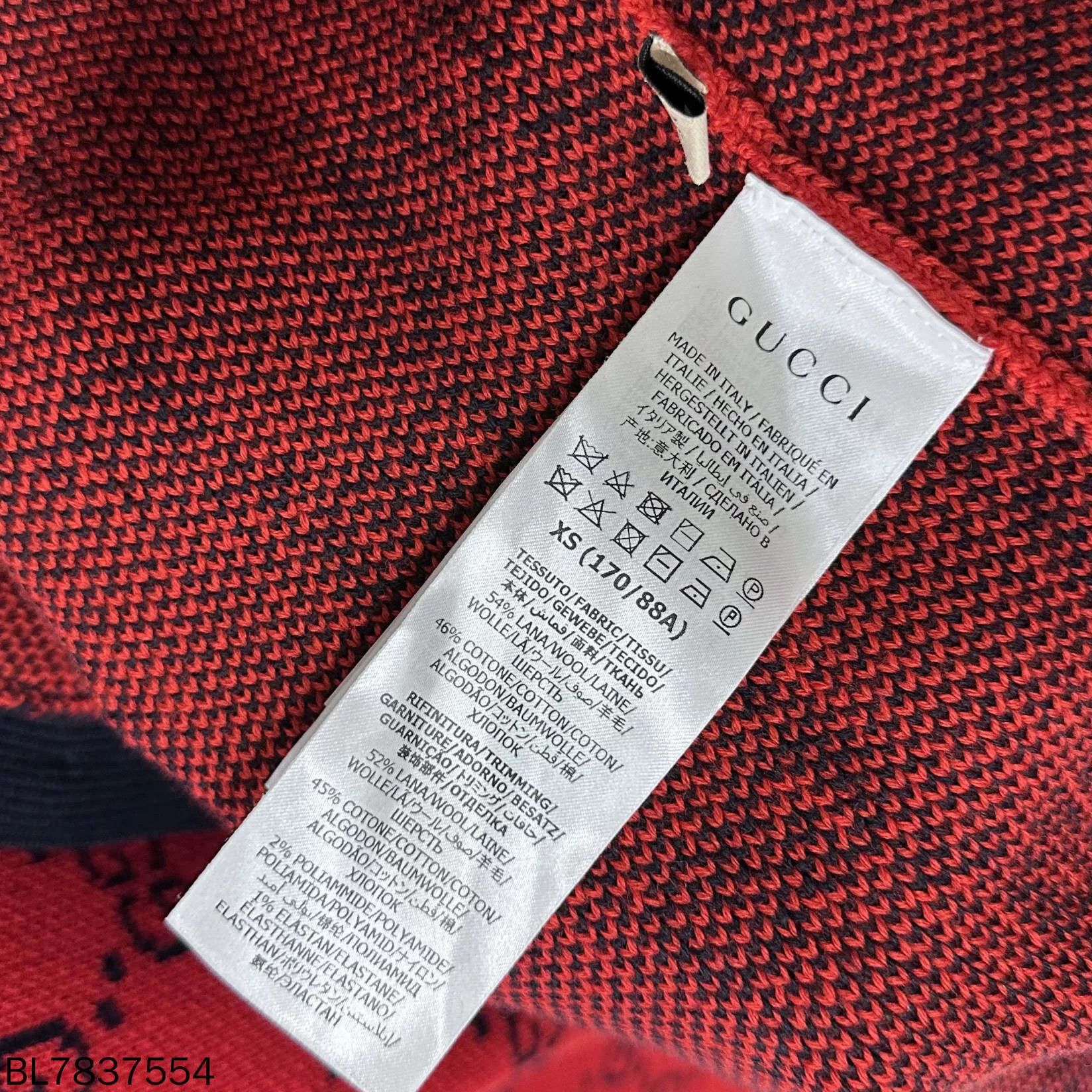 Gucci Gucci Red Full-Print Knit Cardigan Size XS / US 0-2 / IT 36-38 - 5 Thumbnail