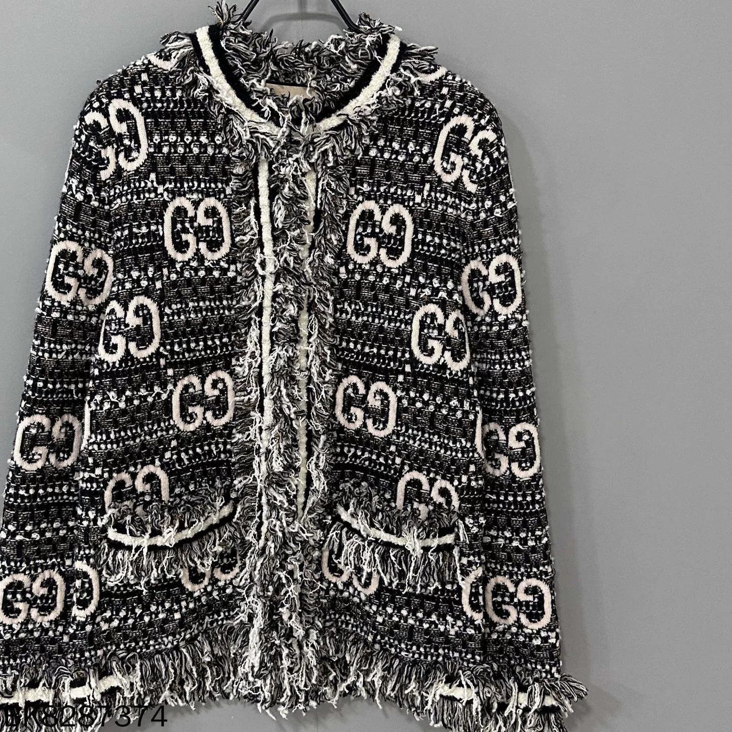 Gucci Gucci Black GG Wool Mohair Cardigan Size XS / US 0-2 / IT 36-38 - 2 Thumbnail