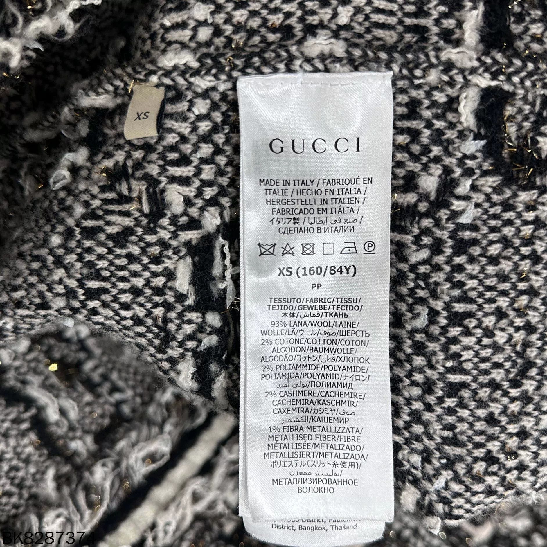 Gucci Gucci Black GG Wool Mohair Cardigan Size XS / US 0-2 / IT 36-38 - 5 Thumbnail