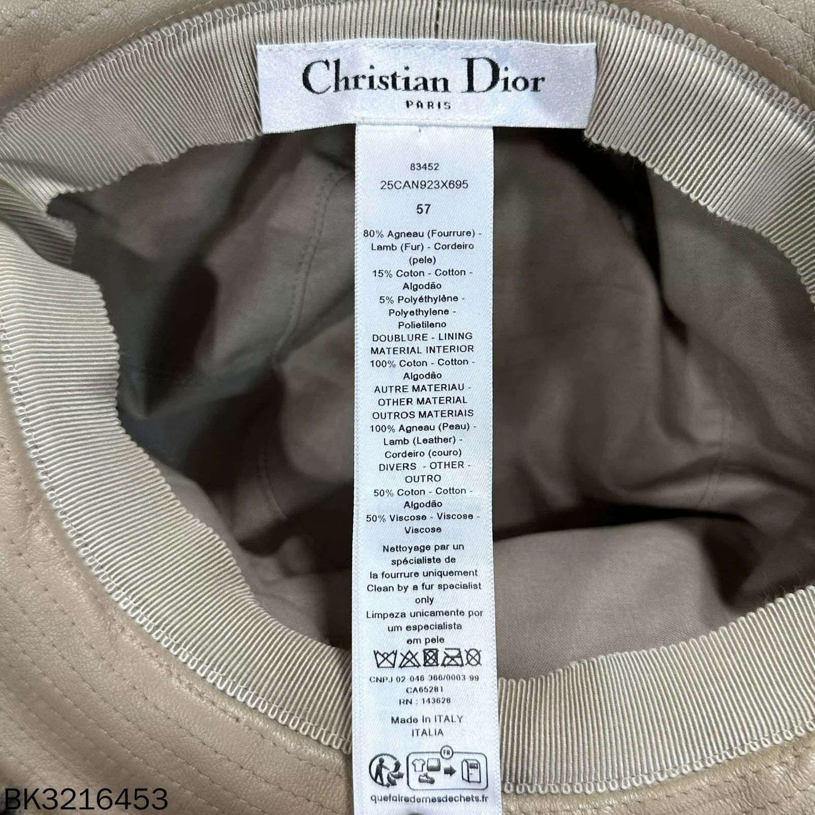 Dior Dior Cannage Fur Fisherman Hat Size ONE SIZE - 6 Thumbnail