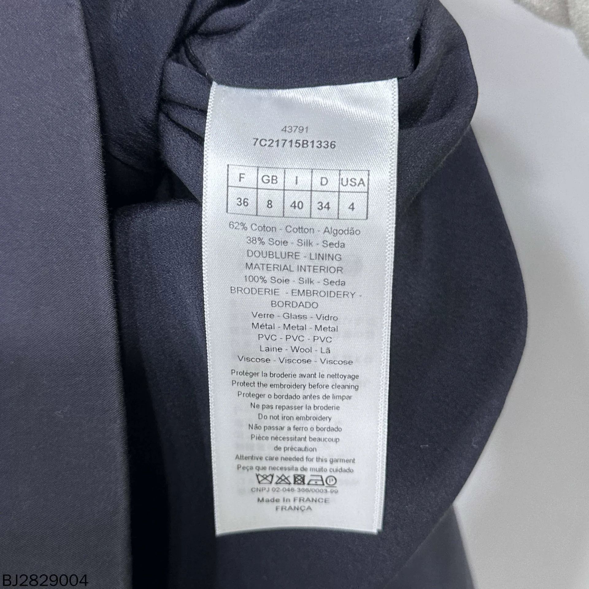 Dior Dior Black Long-Sleeve Zip Blazer Size XS / US 0-2 / IT 36-38 - 6 Thumbnail