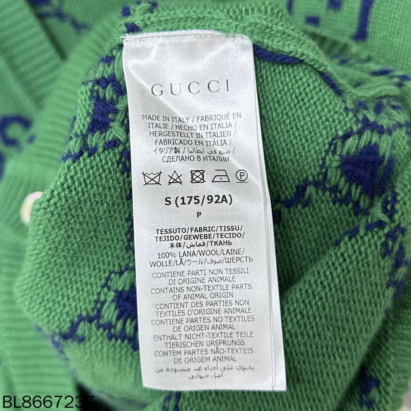 Gucci Gucci Green Monogram Knit Cardigan Size S / US 4 / IT 40 - 5 Thumbnail