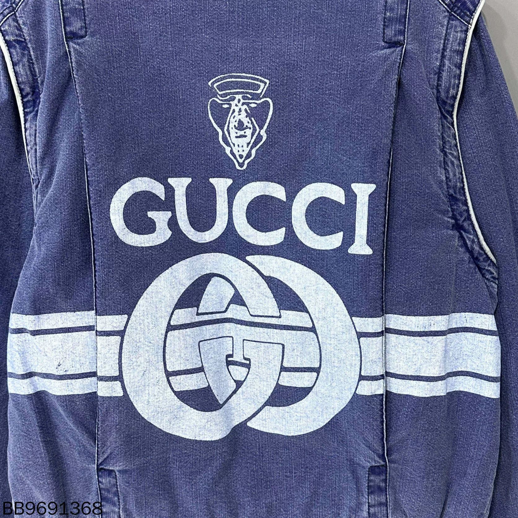Gucci Gucci Banana Patch Logo Denim Jacket Size US S / EU 44-46 / 1 - 3 Thumbnail