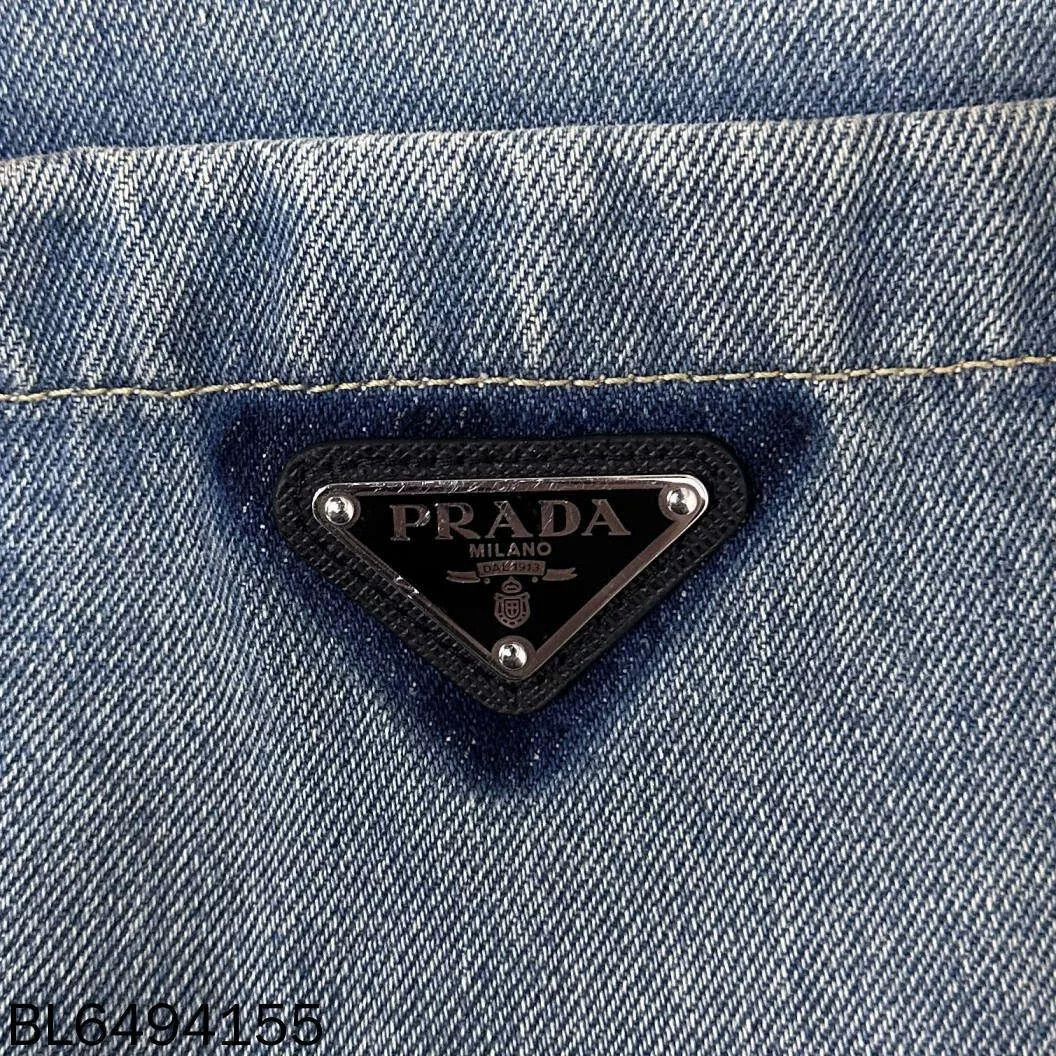 Prada Prada Triangle Logo Denim Jacket Size US L / EU 52-54 / 3 - 2 Thumbnail