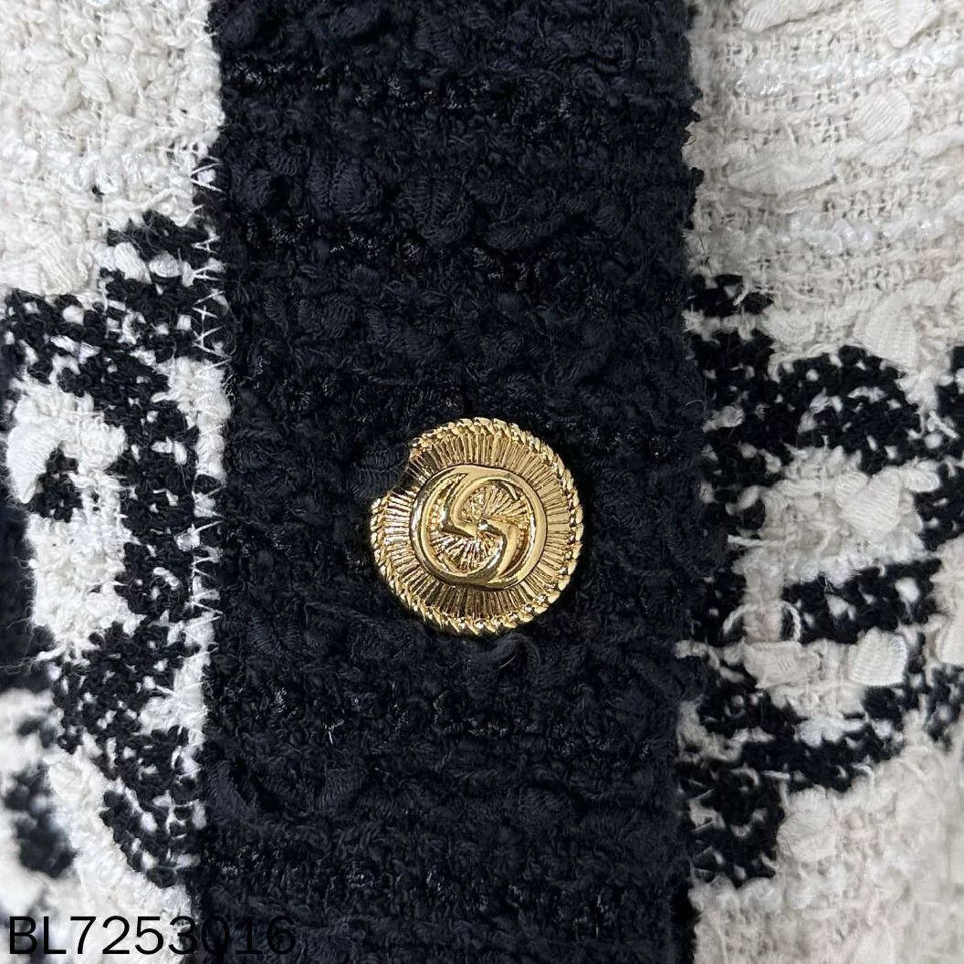 Gucci Gucci Black White Tweed Coat Size M / US 6-8 / IT 42-44 - 4 Thumbnail