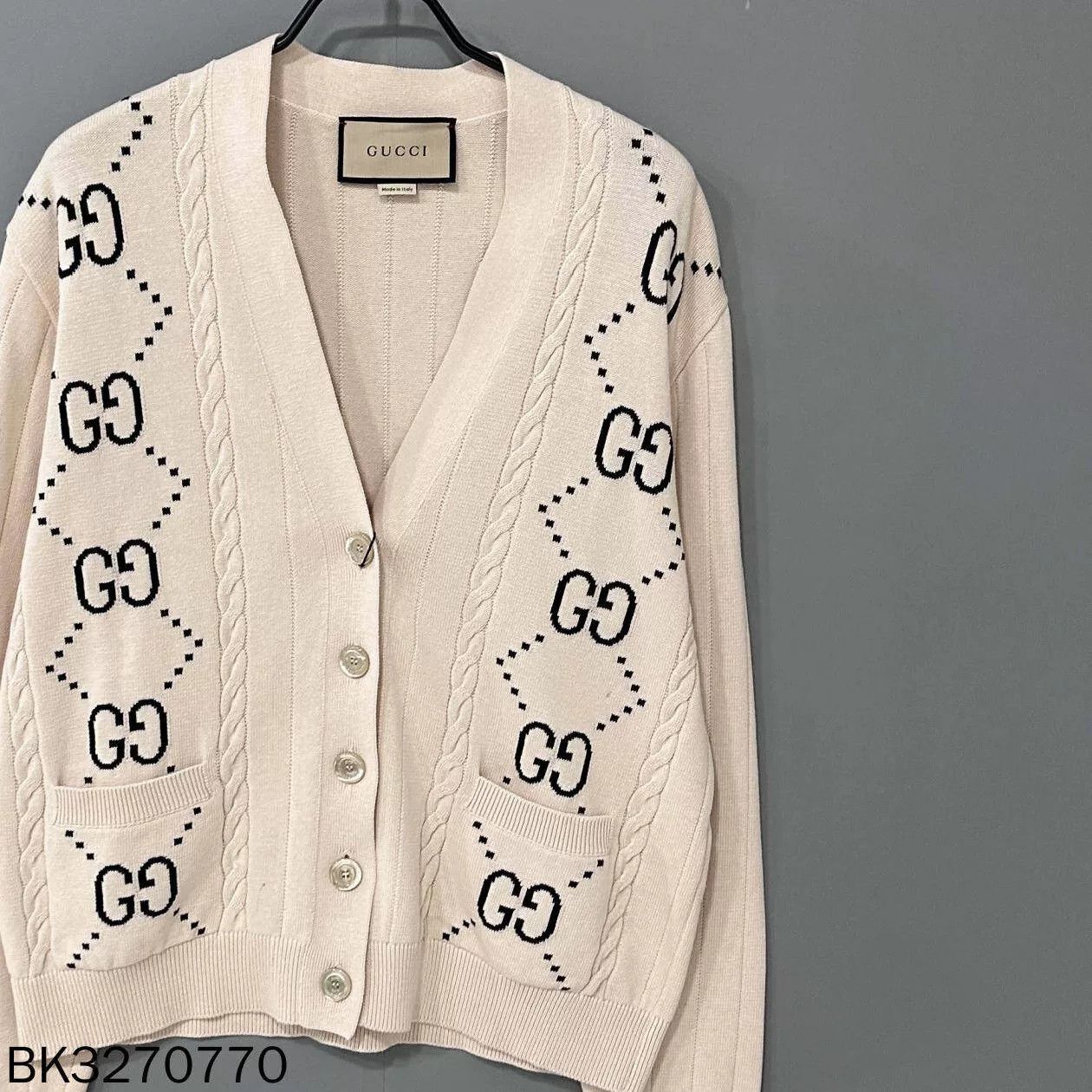 Gucci New Beige Gucci Printed Cardigan Size US L / EU 52-54 / 3 - 2 Thumbnail