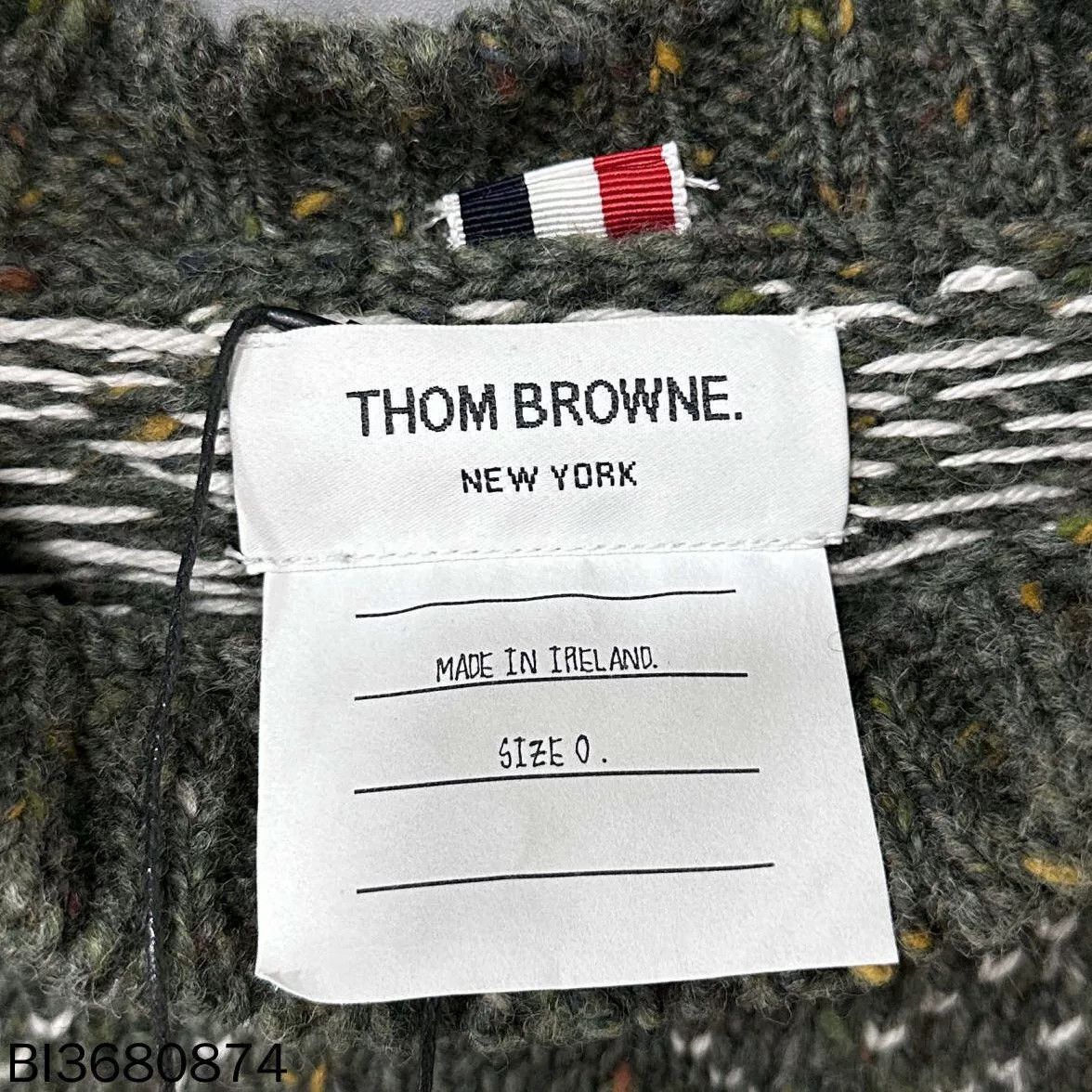 Thom Browne Dark Fair Isle Knit Sweater Thom Browne Size US XS / EU 42 / 0 - 4 Thumbnail