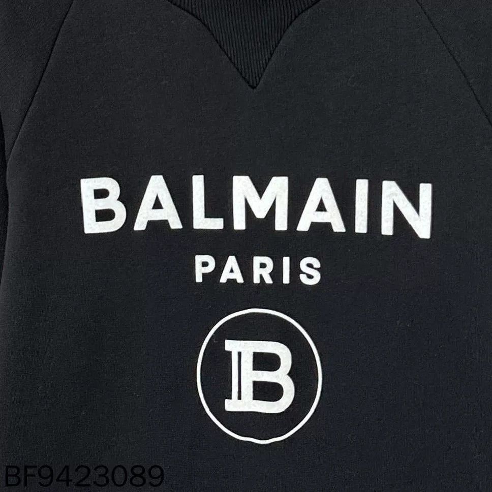 Balmain Balmain Flocked Print Logo Sweatshirt Size XS / US 0-2 / IT 36-38 - 2 Thumbnail