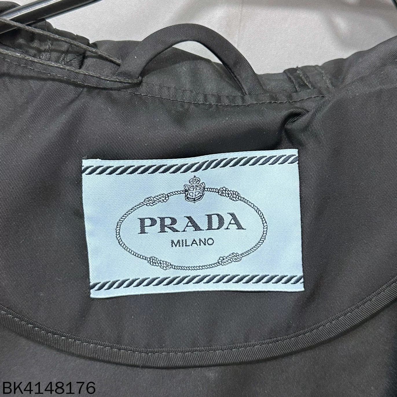 Prada Prada 2025 Triangle Logo Recycled Nylon Belted Jacket Size US XXS / EU 40 - 6 Thumbnail