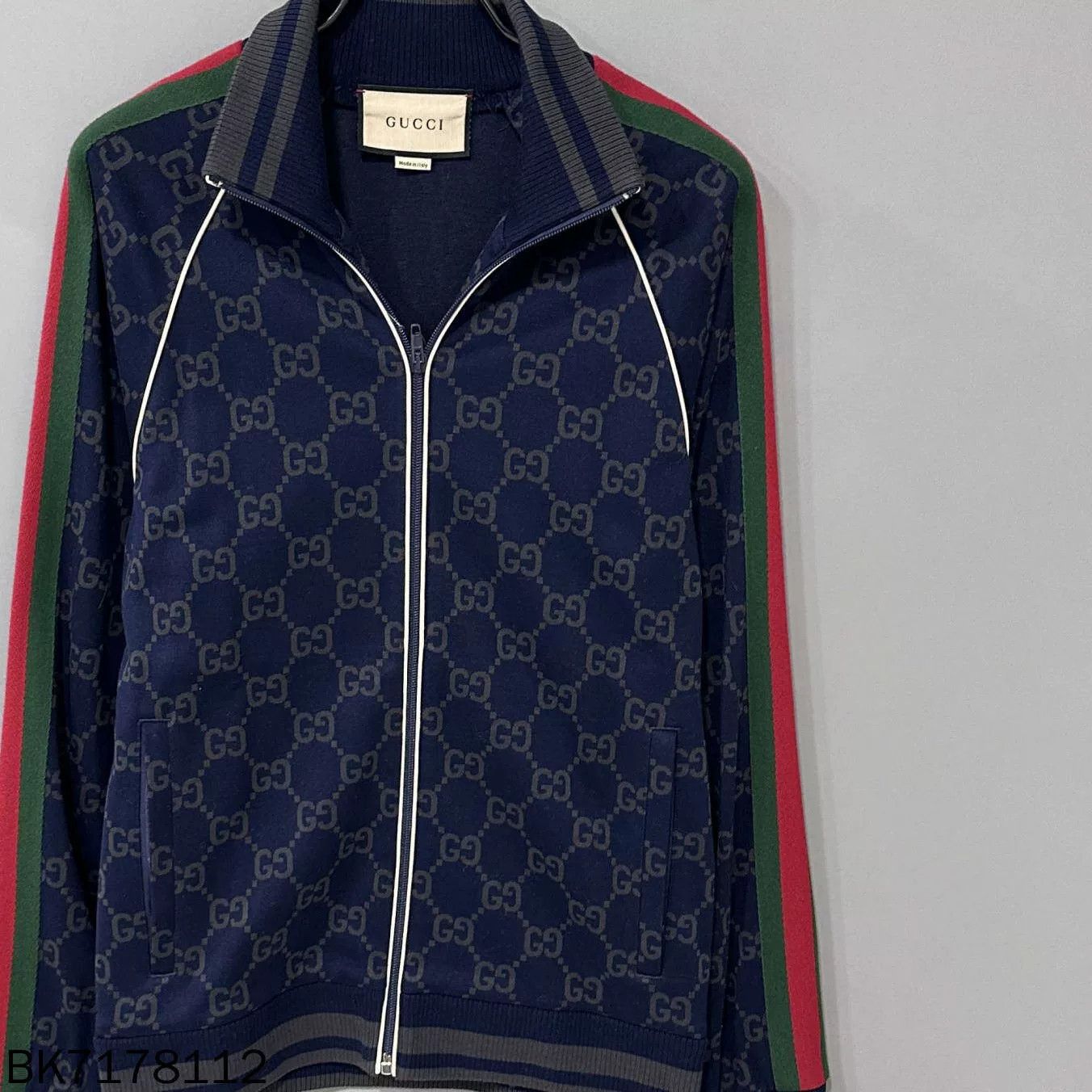 Gucci Gucci New Navy All-Over Print Zip Jacket Size XS / US 0-2 / IT 36-38 - 2 Thumbnail