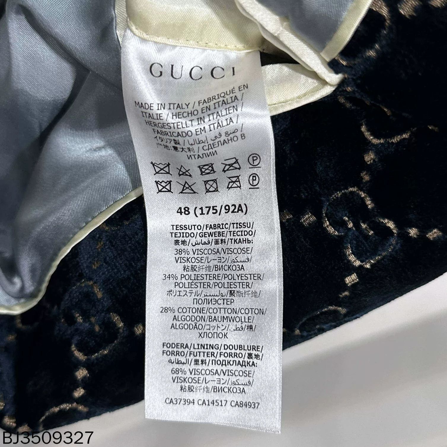 Gucci Gucci GG Monogram Velvet Blazer Size US M / EU 48-50 / 2 - 5 Thumbnail