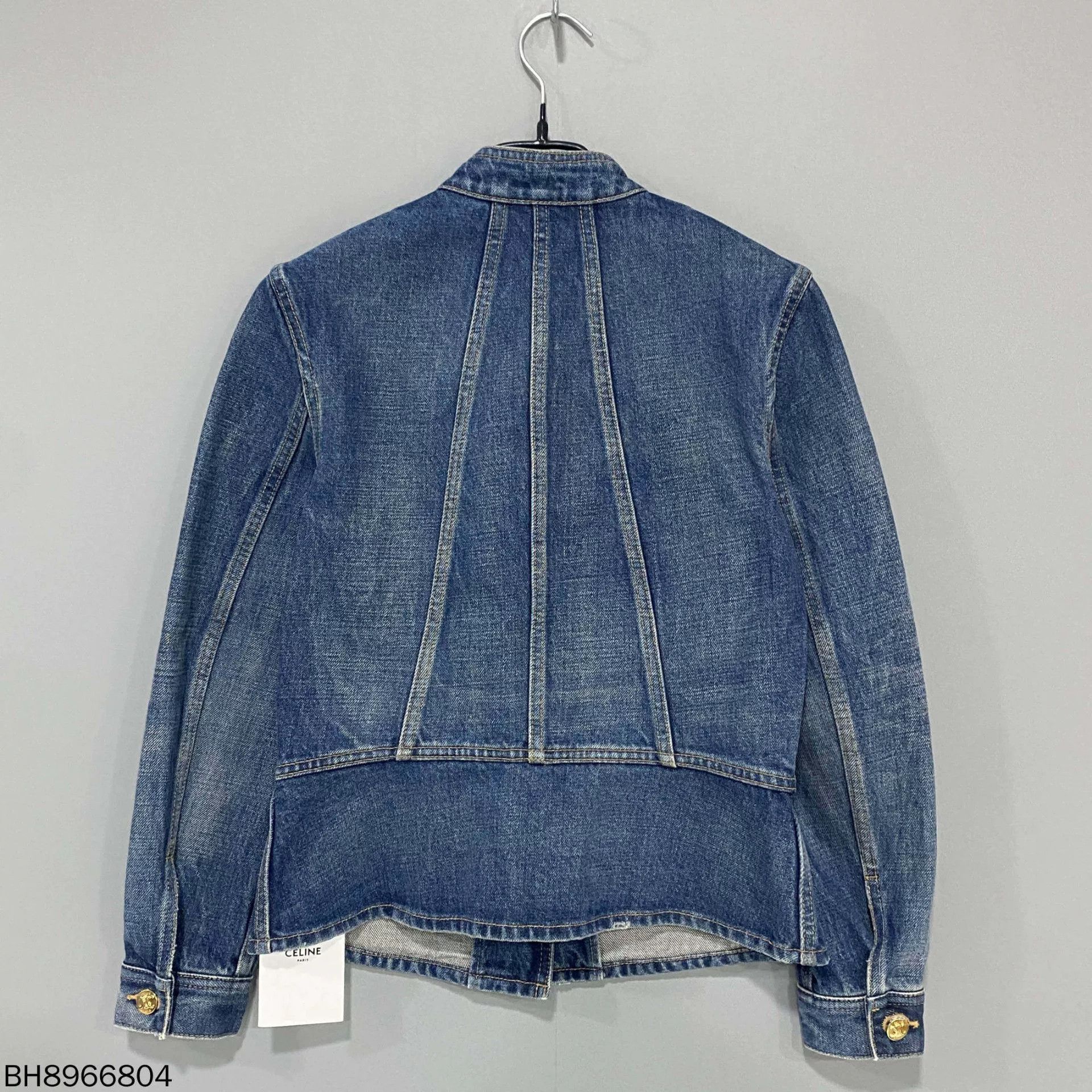 Celine Celine Gold Button Slim Stand Collar Denim Jacket Size S / US 4 / IT 40 - 3 Thumbnail