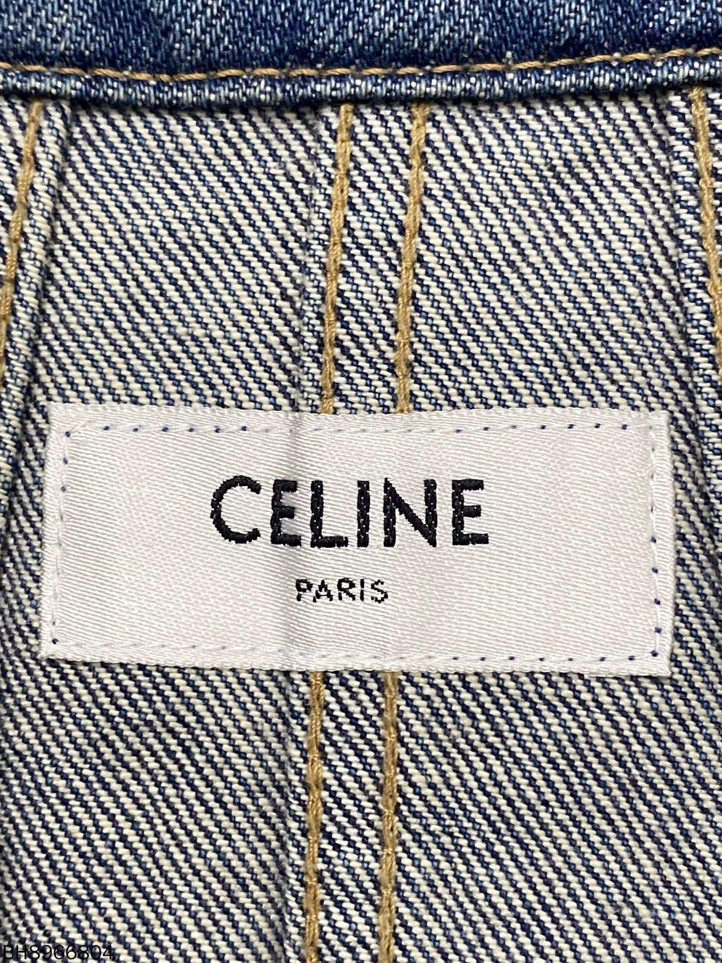 Celine Celine Gold Button Slim Stand Collar Denim Jacket Size S / US 4 / IT 40 - 4 Thumbnail