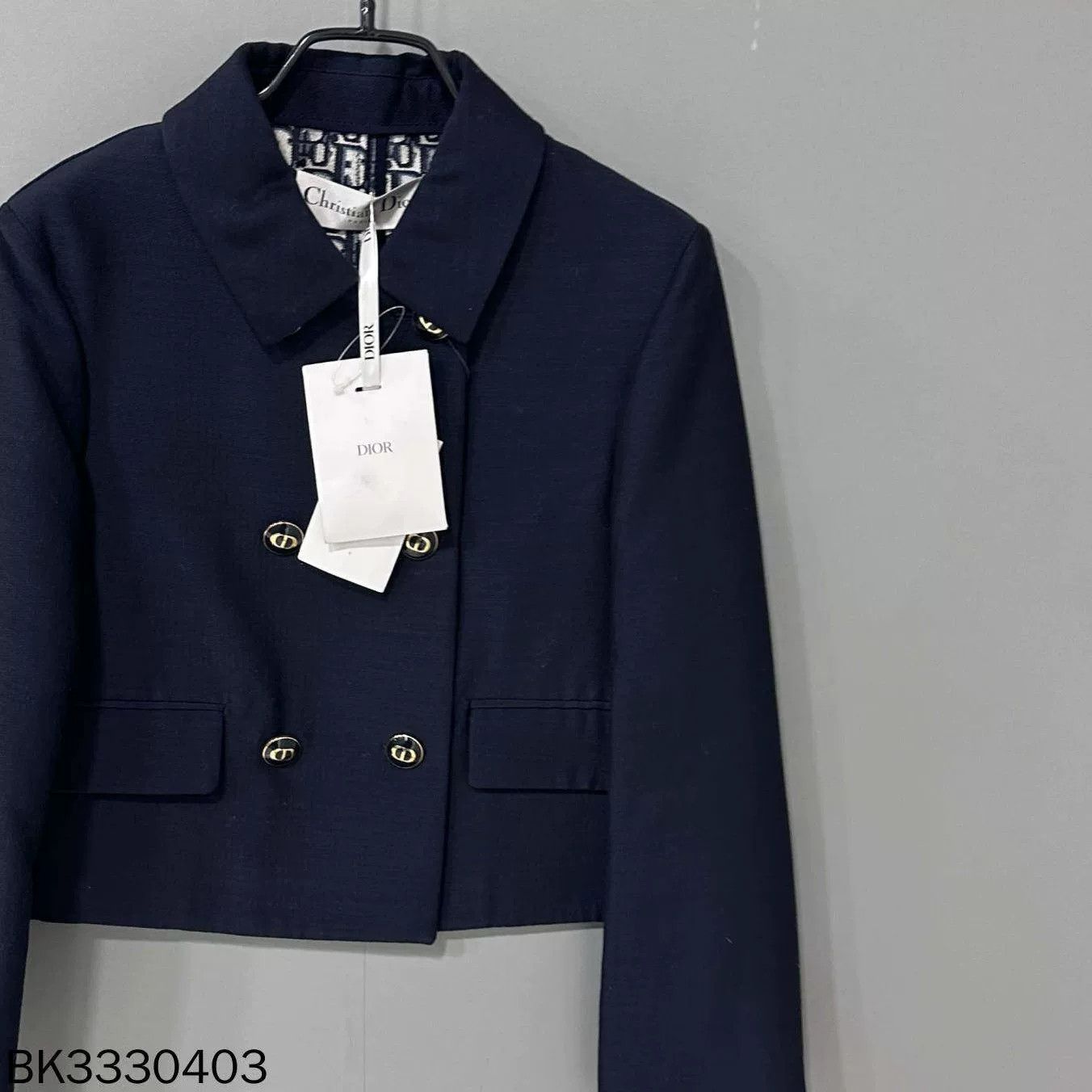 Dior Dior Dark Blue Double-Breasted Jacket Size XXS / US 00 / IT 34 - 2 Thumbnail