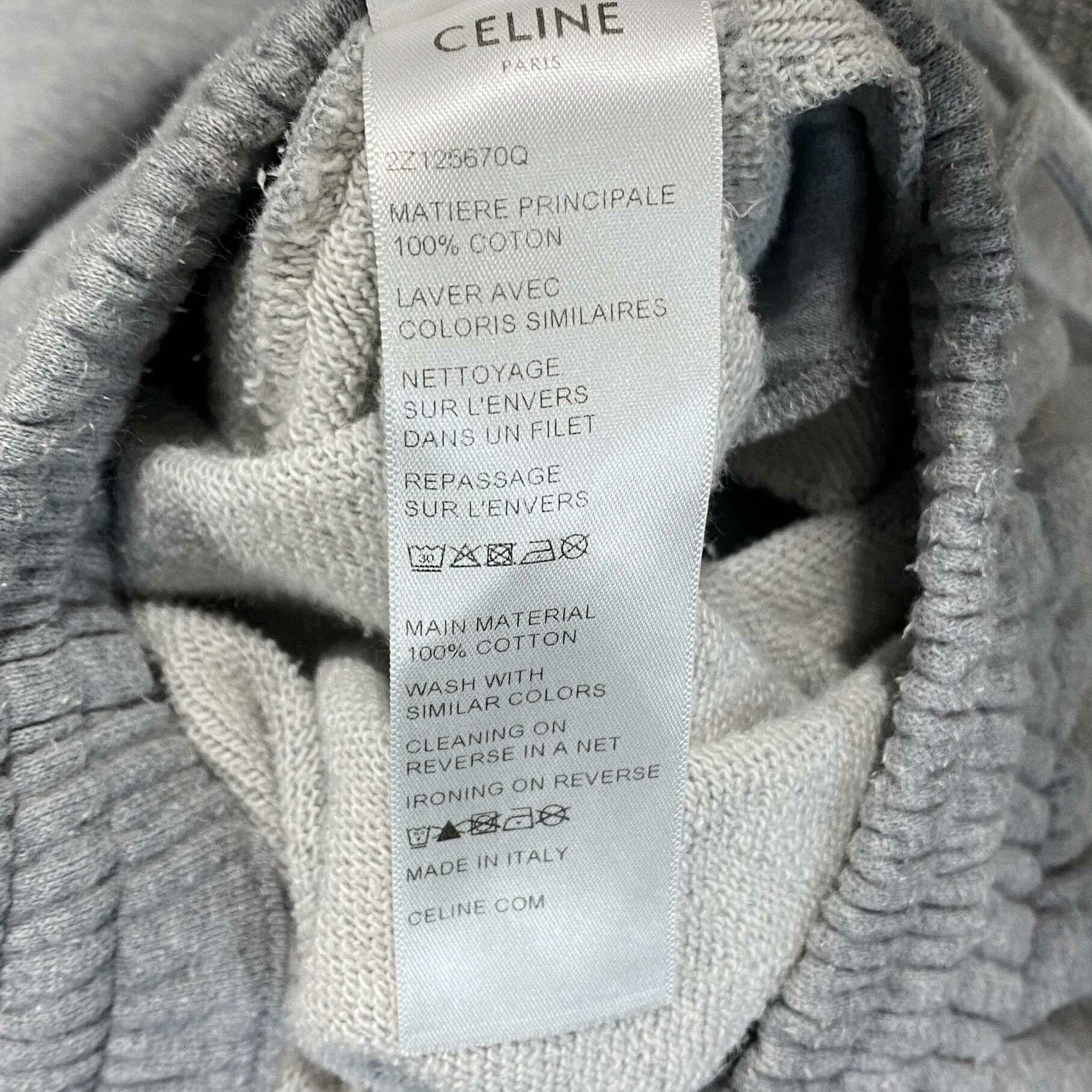 Celine Gray Logo Track Pants Celine Size 22" - 5 Thumbnail