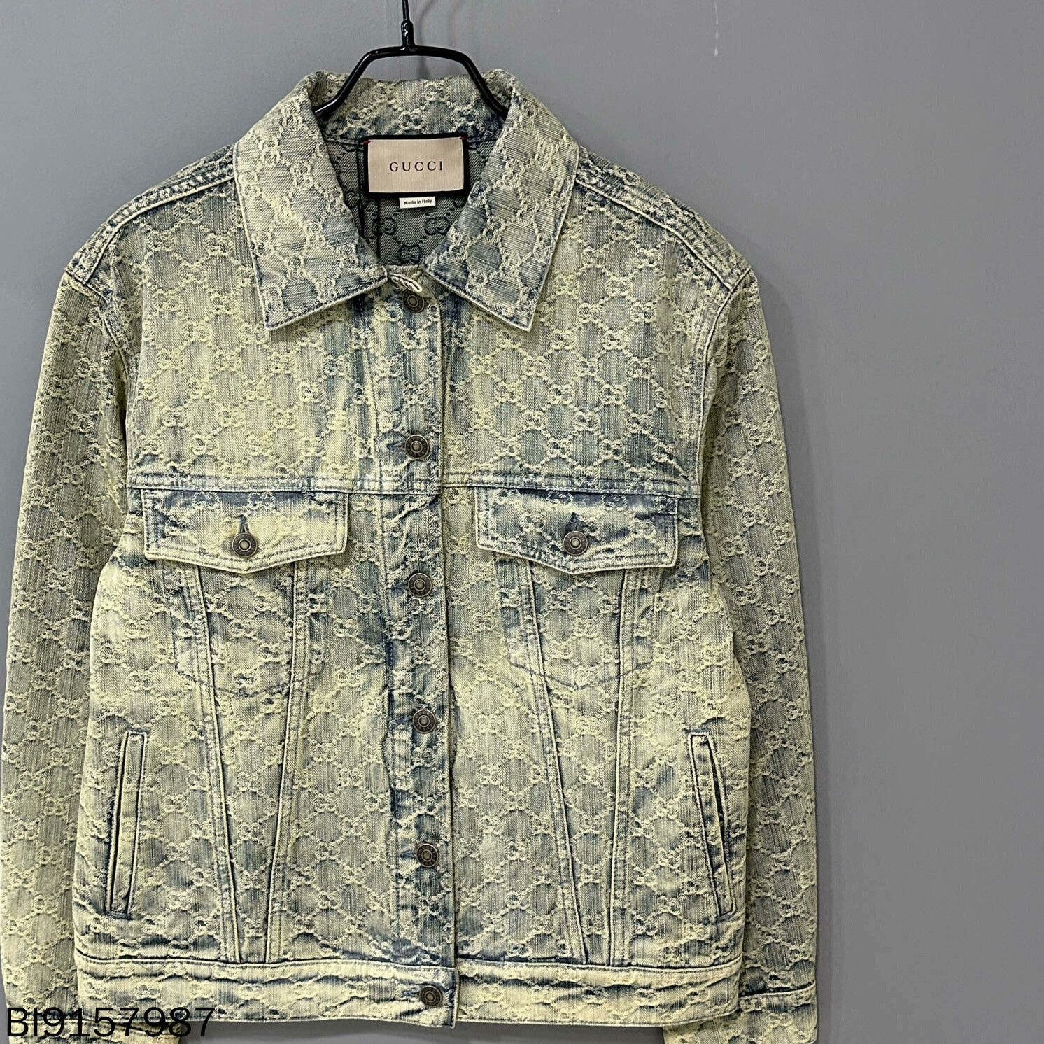 Gucci Gucci Washed Denim All-Over Print Jacket Size S / US 4 / IT 40 - 2 Thumbnail