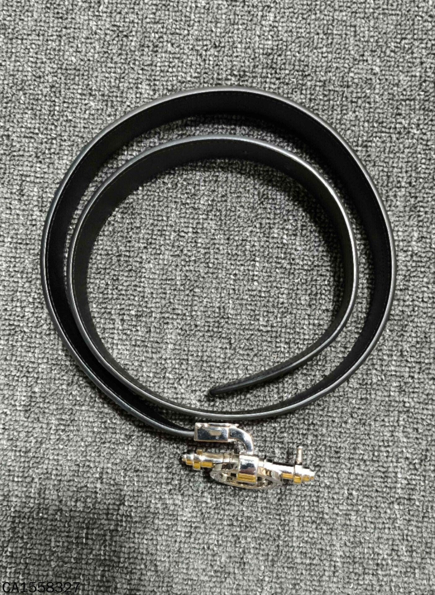 Givenchy GIVENCHY Black Belt with Silver Buckle Size ONE SIZE - 2 Thumbnail