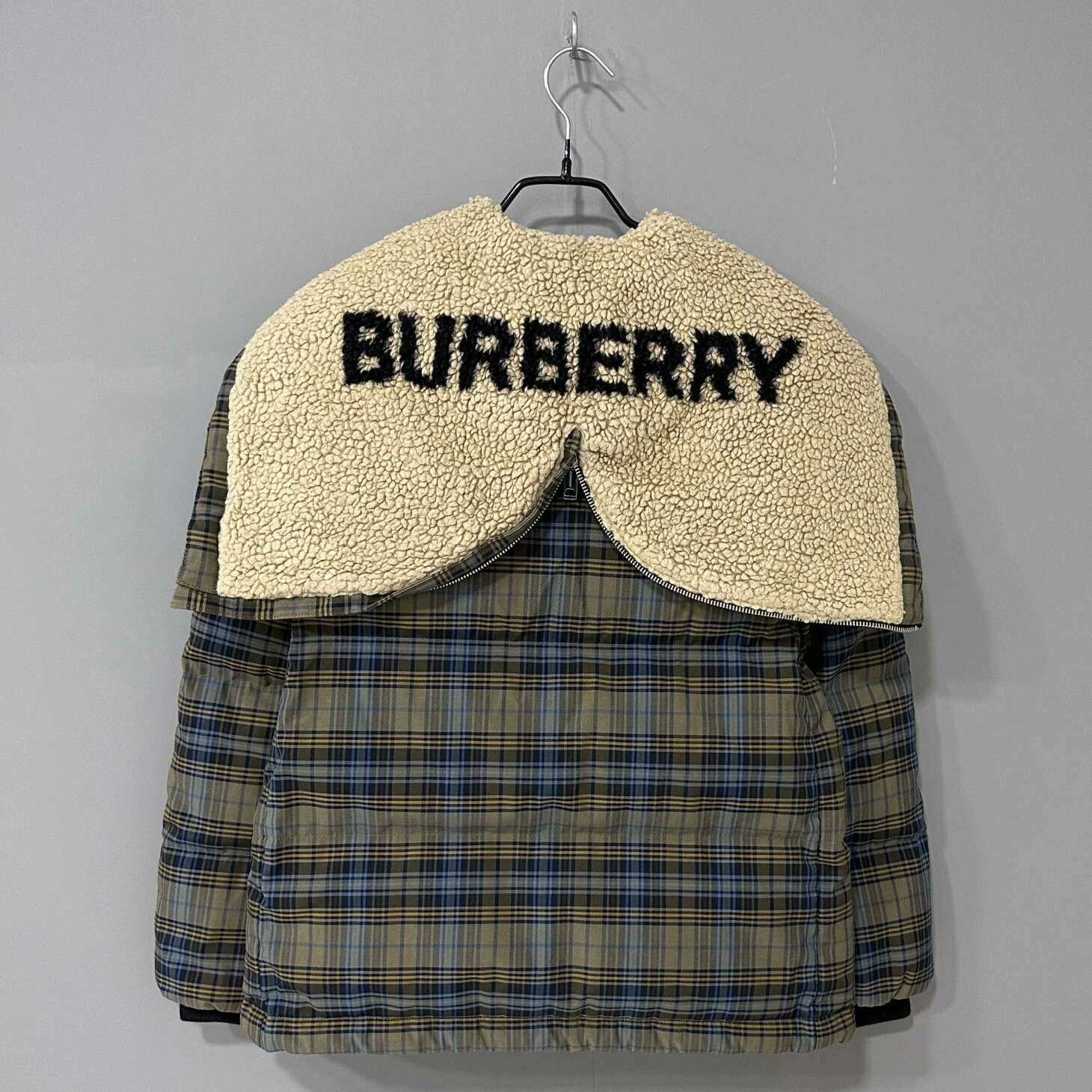 Burberry Burberry Lamb Fur Collar Check Down Jacket Size S / US 4 / IT 40 - 3 Thumbnail