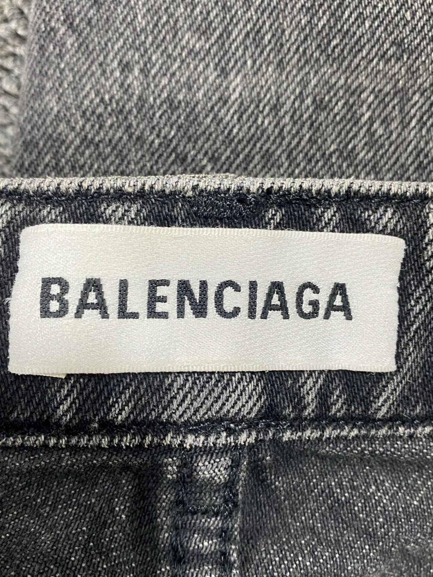 Balenciaga Balenciaga Gray Distressed Logo Jeans Size 27" / US 4 / IT 40 - 5 Thumbnail