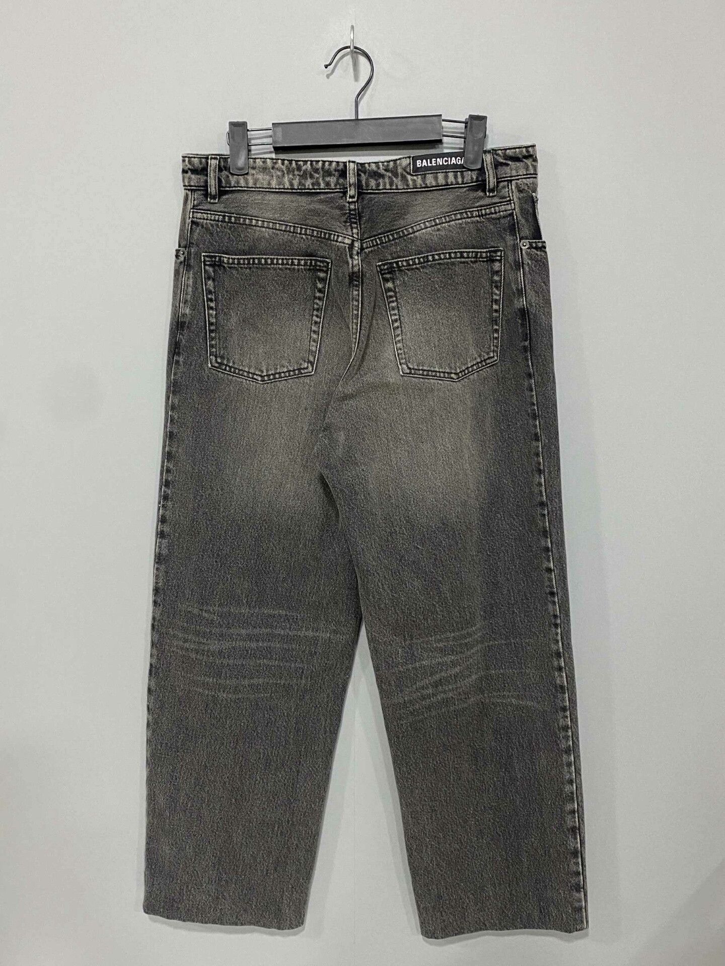 Balenciaga Balenciaga Gray Distressed Logo Jeans Size 27" / US 4 / IT 40 - 3 Thumbnail