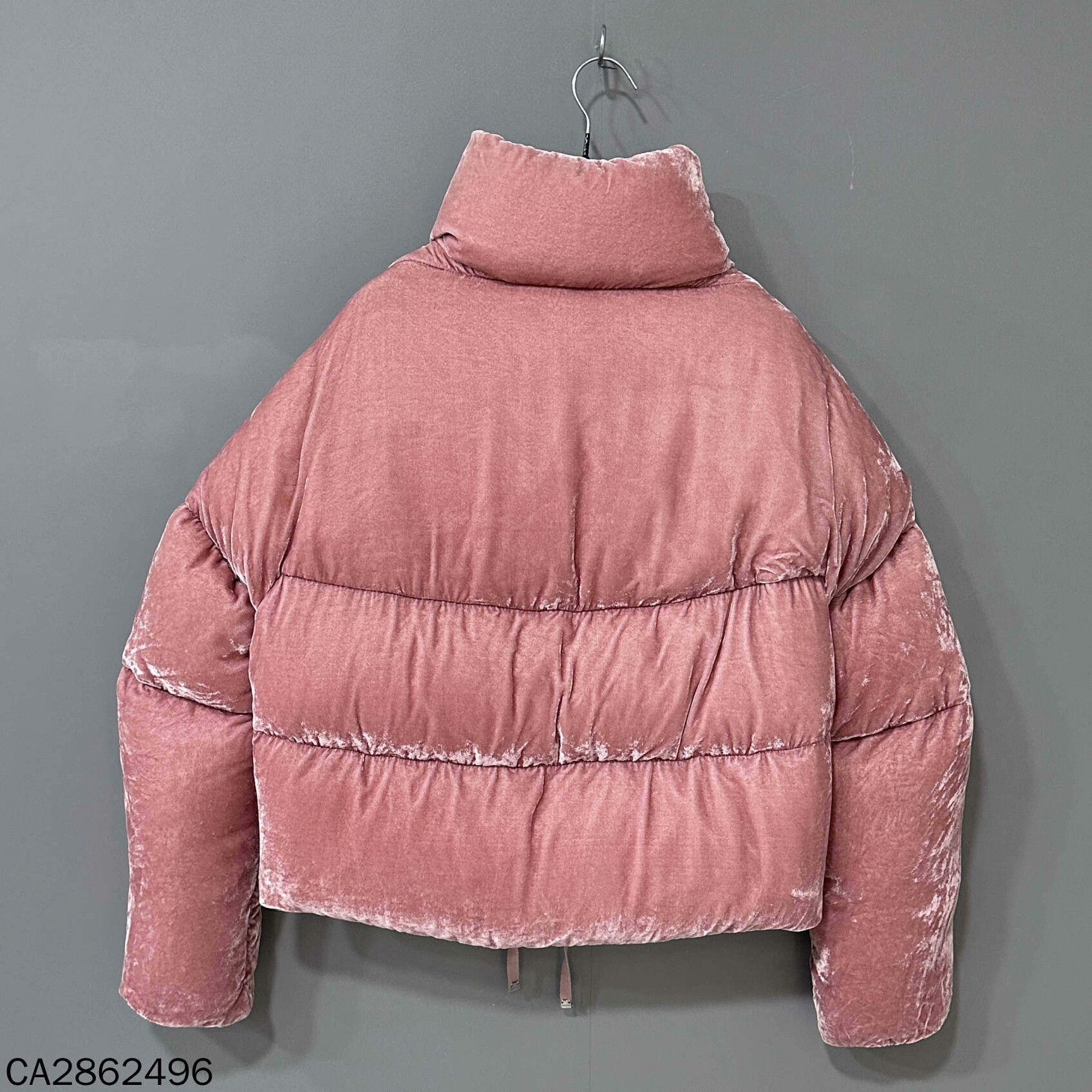 Moncler Peach Pink Velvet Moncler Down Jacket Size S / US 4 / IT 40 - 3 Thumbnail