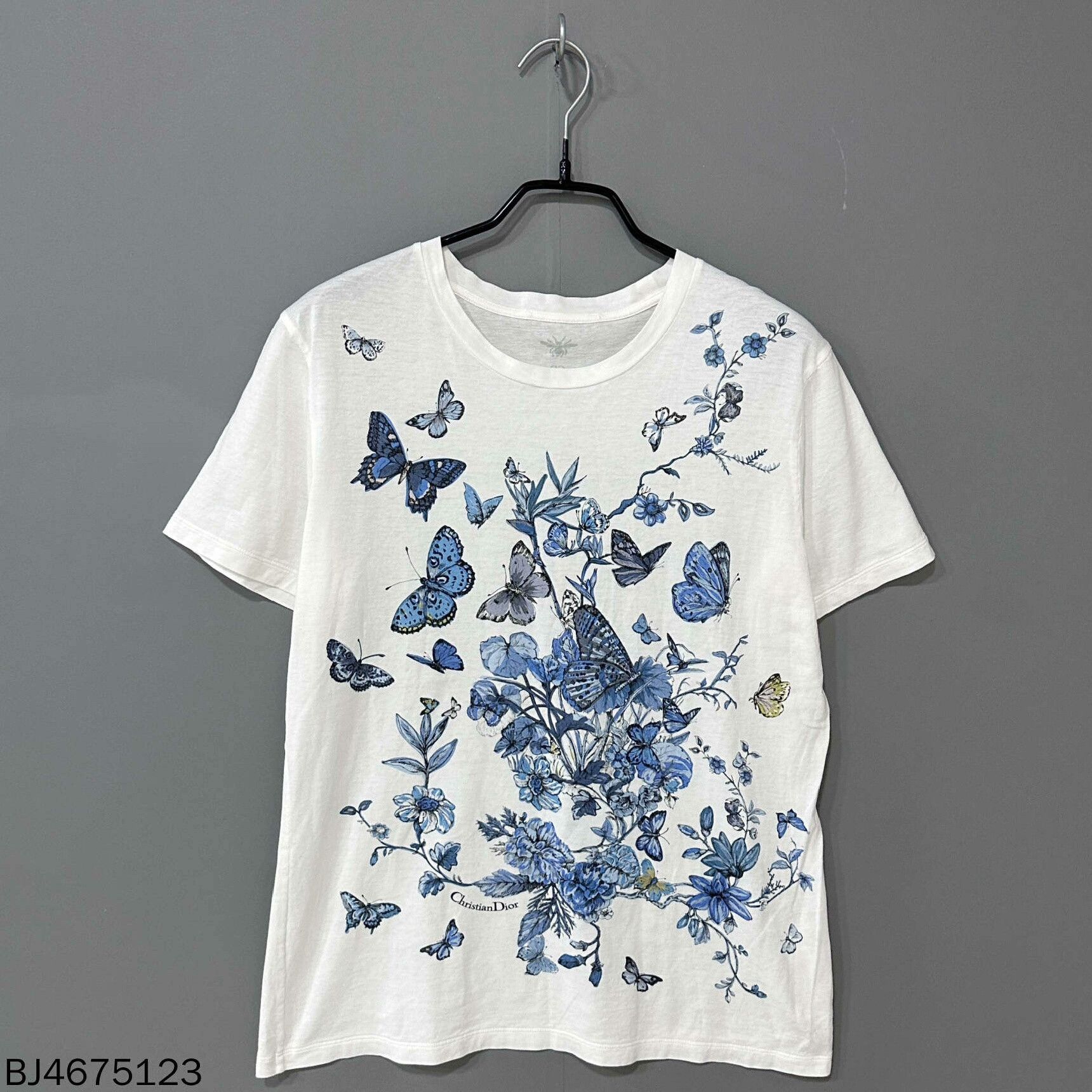 Dior Dior Butterfly Floral Logo Short Sleeve Size M / US 6-8 / IT 42-44 - 2 Thumbnail