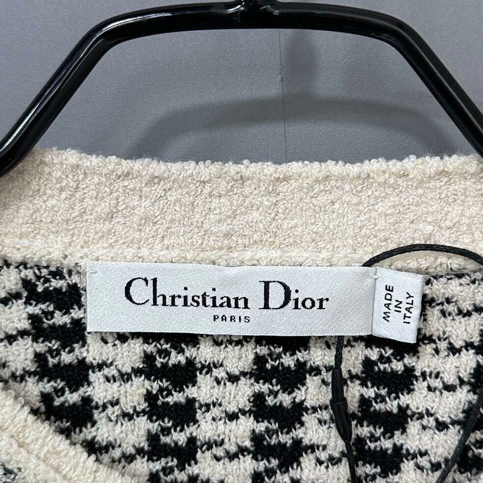Dior Houndstooth Pearl Two-Piece Cardigan Dior Size S / US 4 / IT 40 - 9 Thumbnail