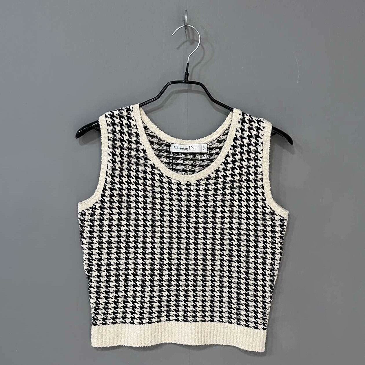 Dior Houndstooth Pearl Two-Piece Cardigan Dior Size S / US 4 / IT 40 - 7 Thumbnail