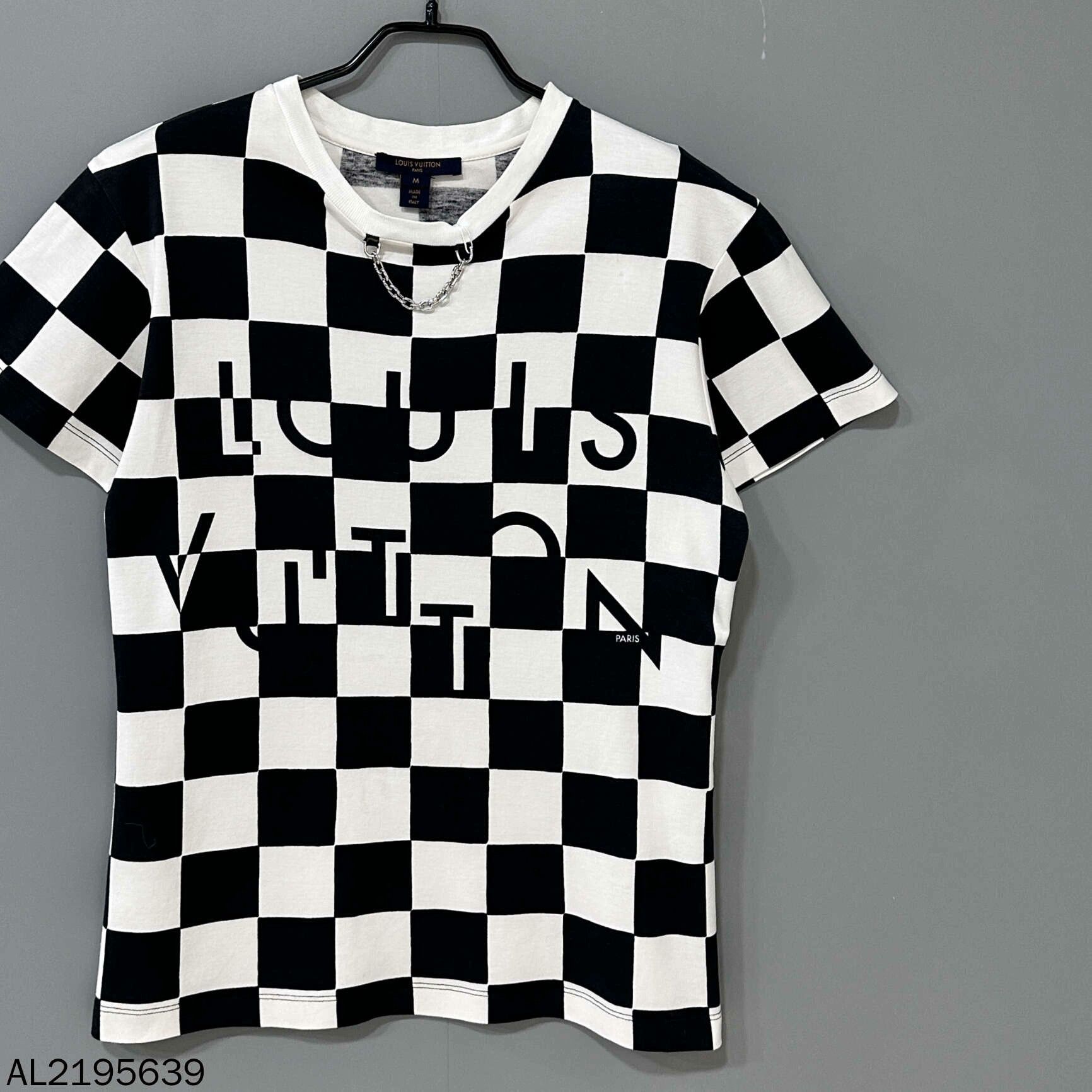 Louis Vuitton Louis Vuitton Deconstructed Logo Checkerboard Tee Size US M / EU 48-50 / 2 - 2 Thumbnail