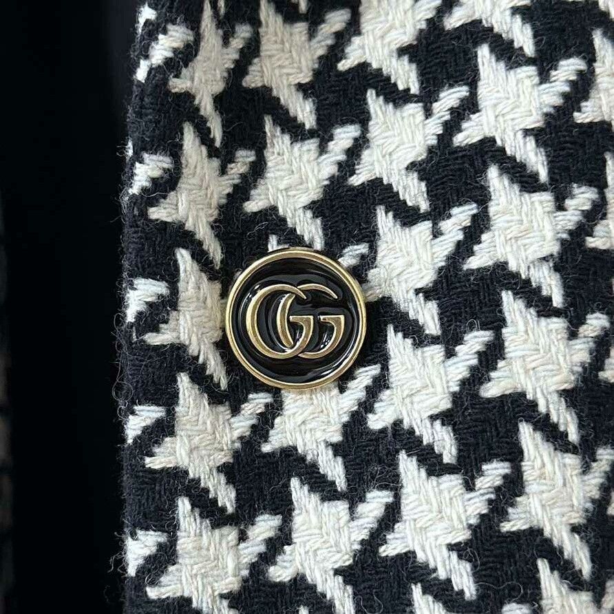 Gucci Gucci Houndstooth Wool Coat Size XS / US 0-2 / IT 36-38 - 5 Thumbnail