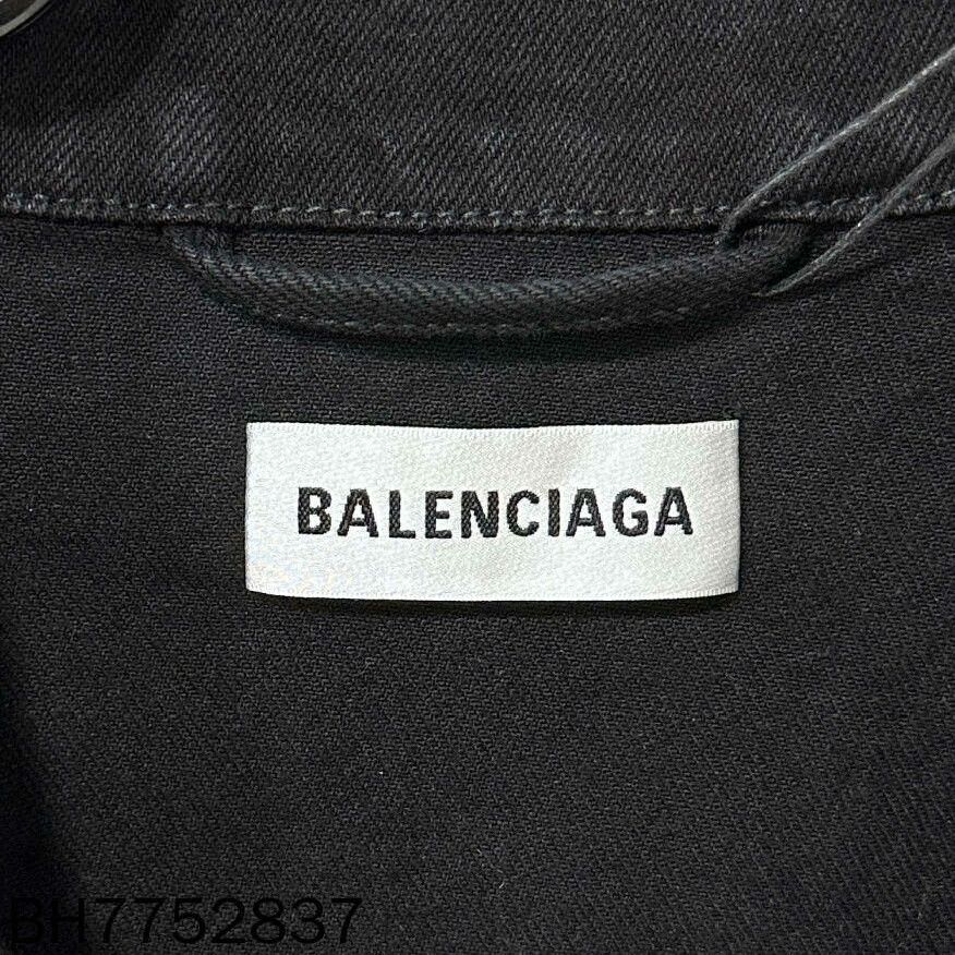 Balenciaga Balenciaga Rhinestone Logo Denim Jacket Size XS / US 0-2 / IT 36-38 - 6 Thumbnail